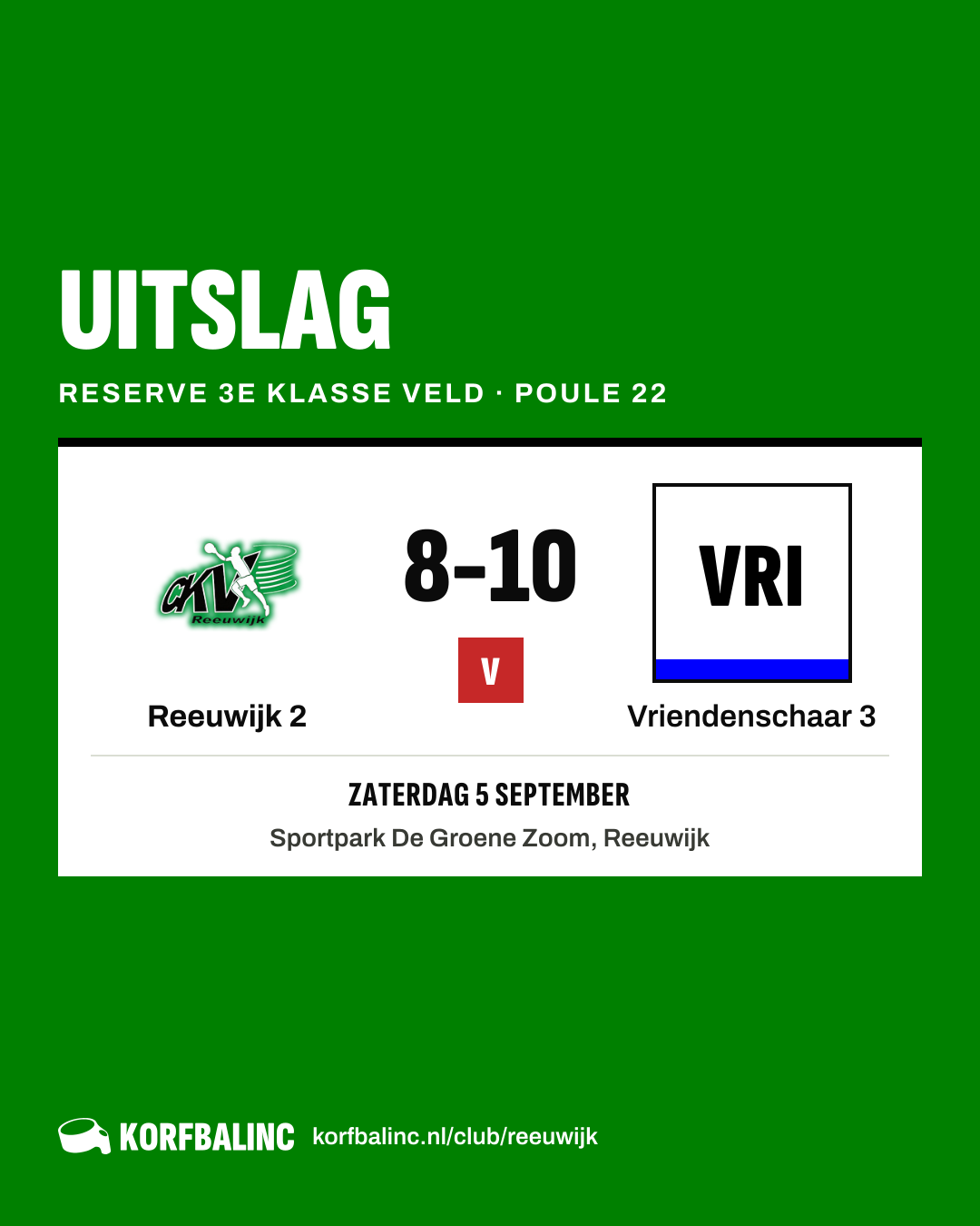 Reeuwijk 2 - Vriendenschaar 3
