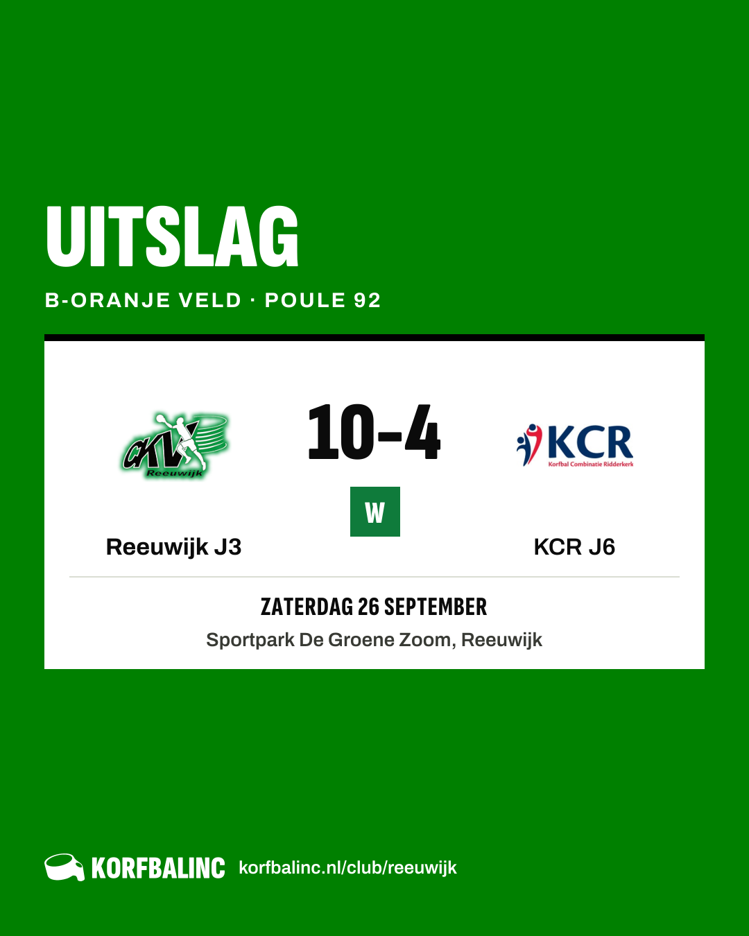 Reeuwijk J3 - KCR J6