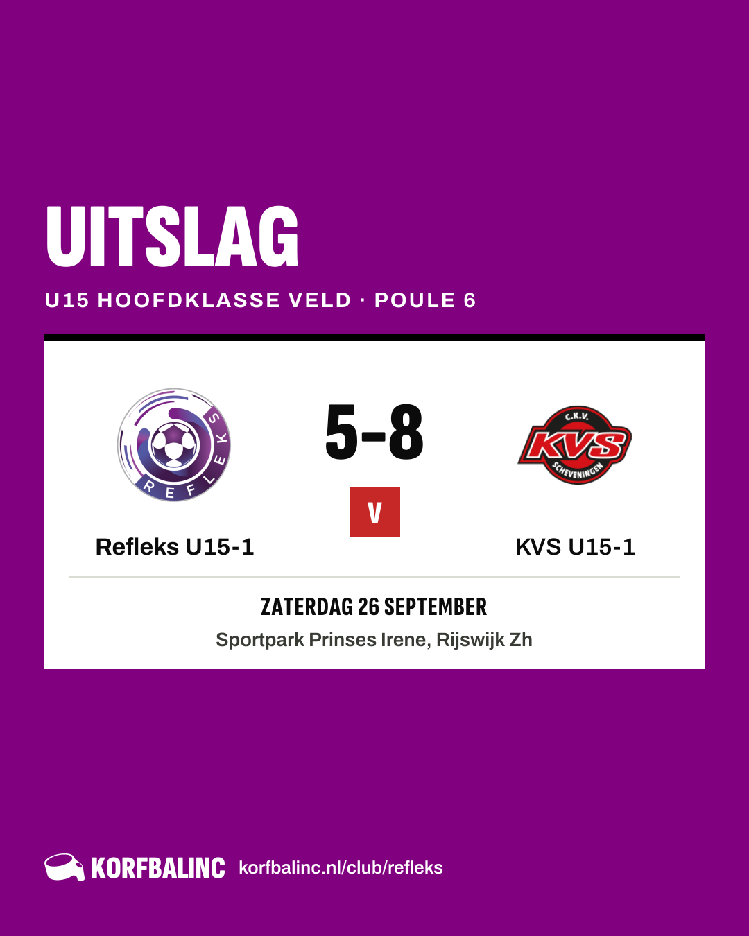 Refleks U15-1 - KVS U15-1