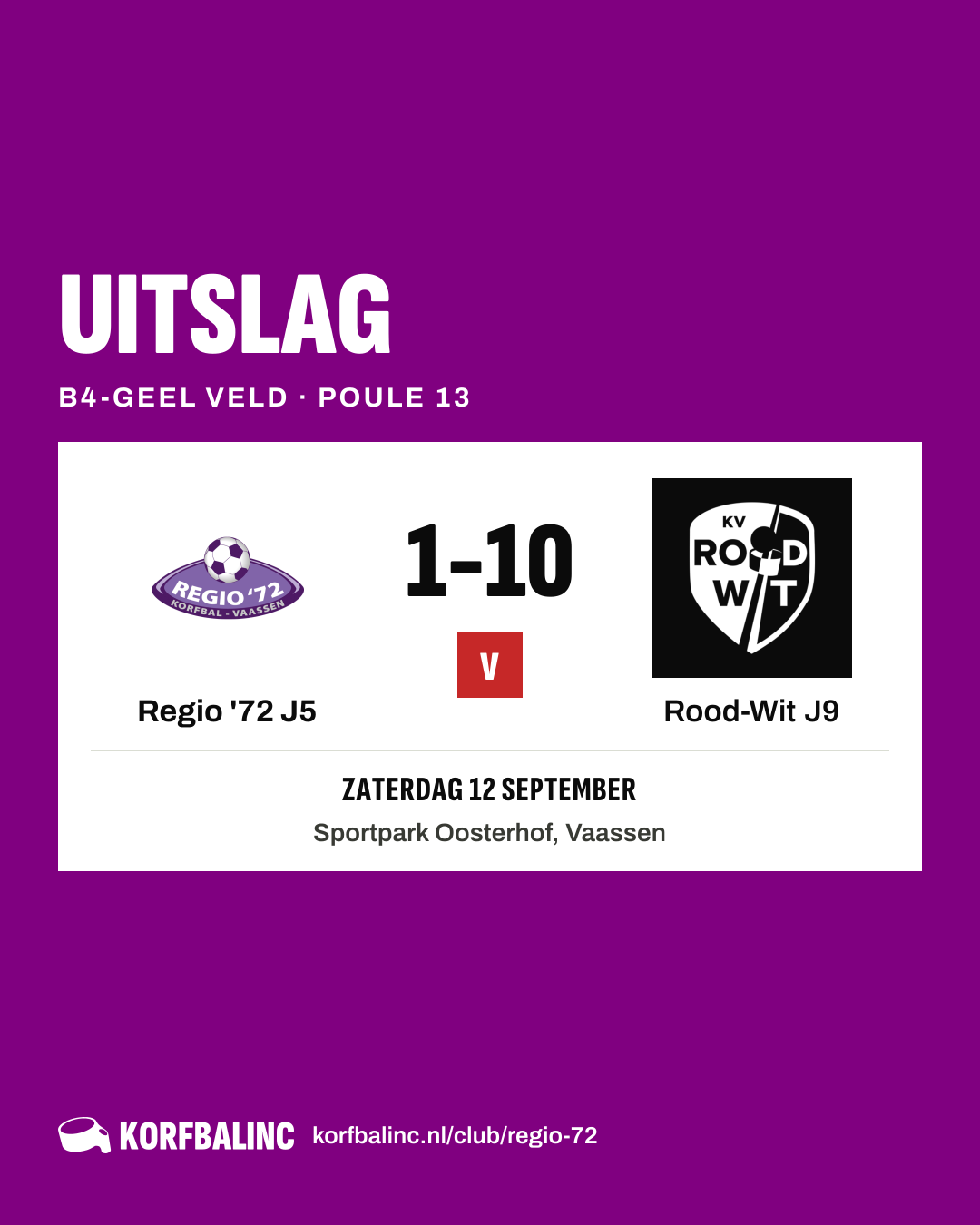 Regio '72 J5 - Rood-Wit J9