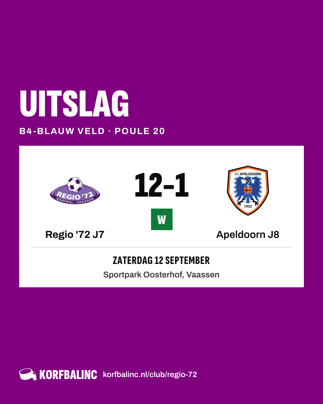 Regio '72 J7 - Apeldoorn J8