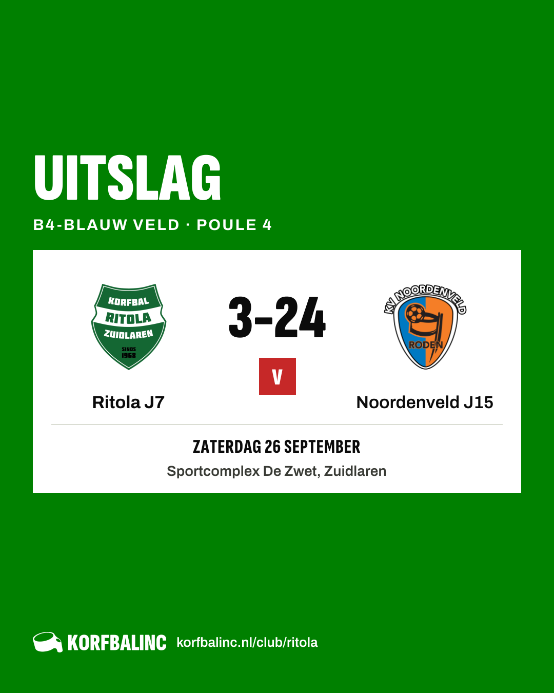 Ritola J7 - Noordenveld J15