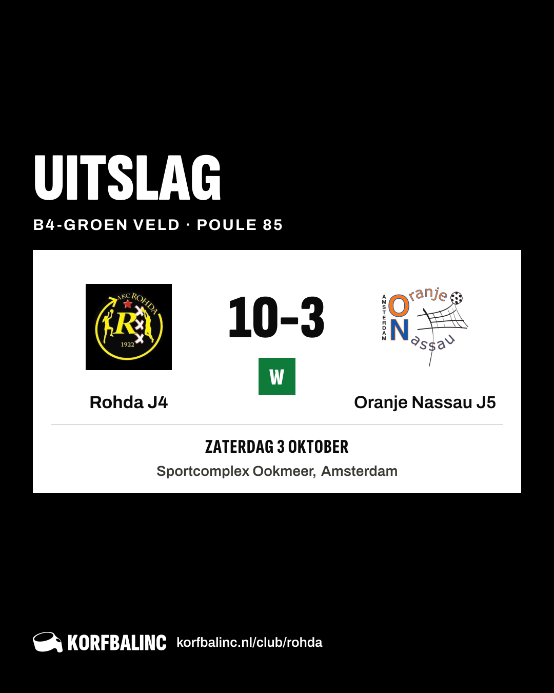 Rohda J4 - Oranje Nassau J5