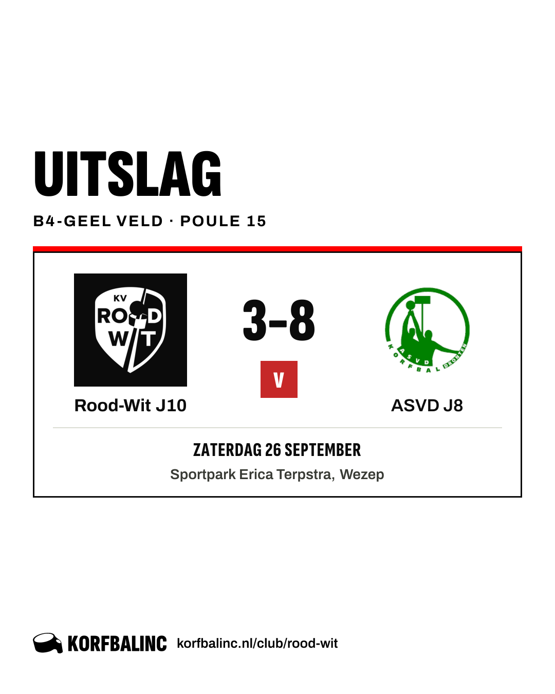 Rood-Wit J10 - ASVD J8