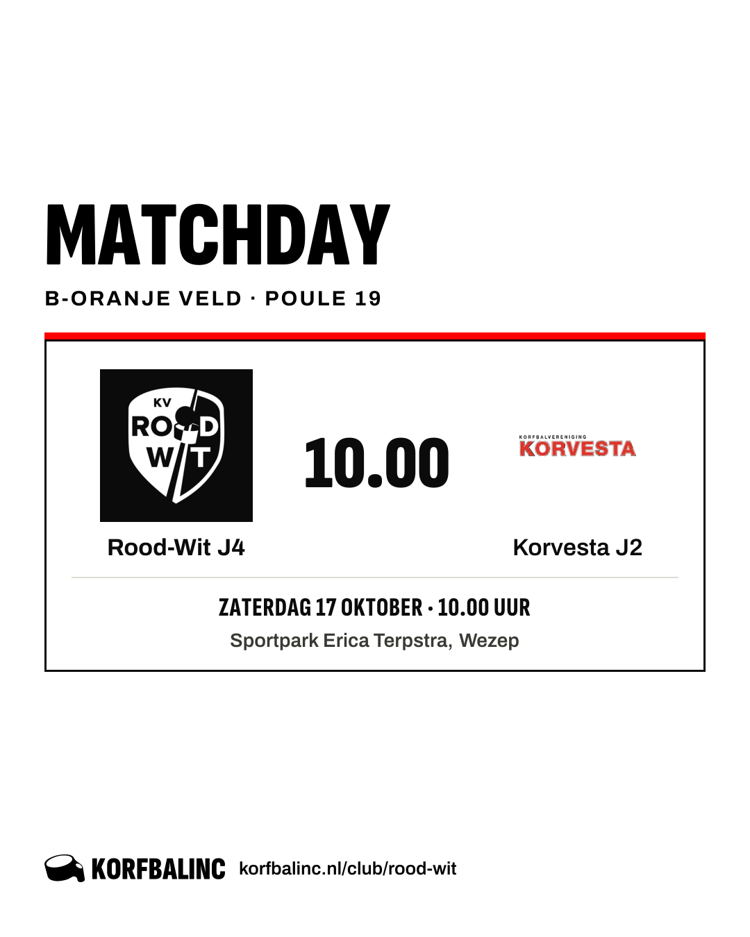 Rood-Wit J4 - Korvesta J2