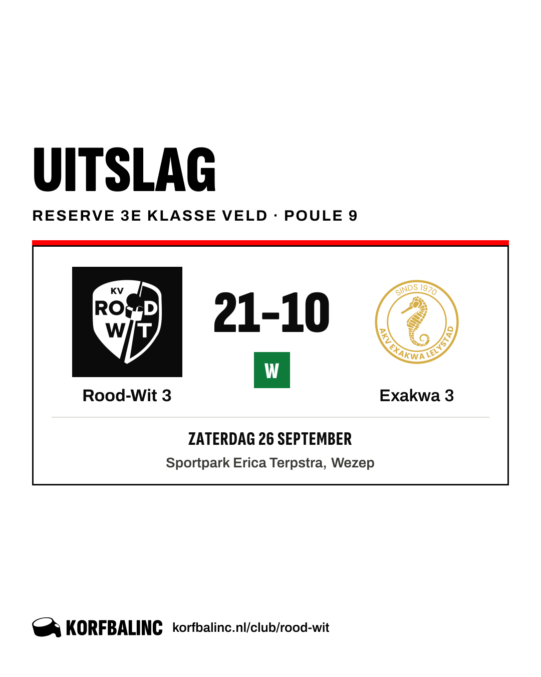 Rood-Wit 3 - Exakwa 3