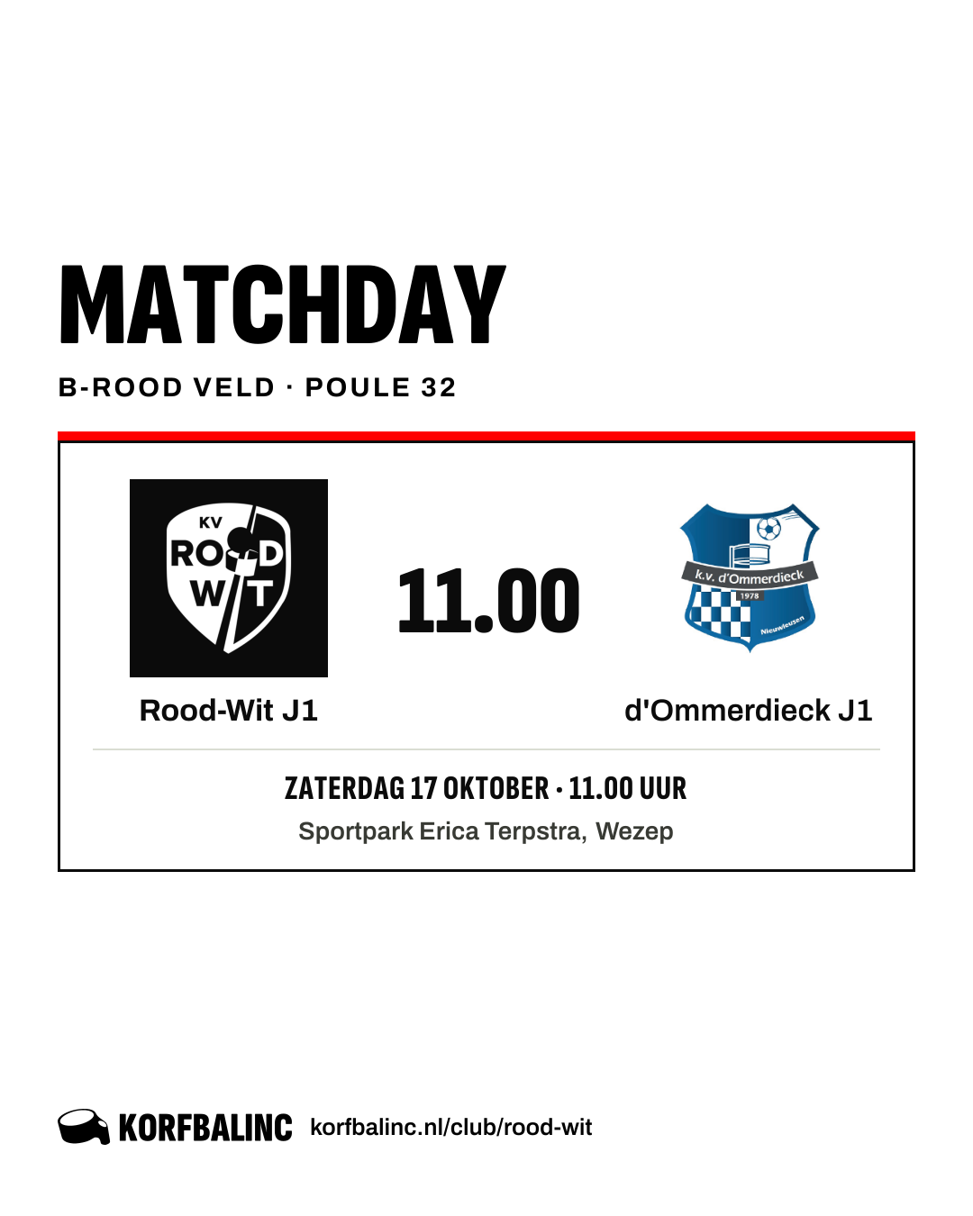 Rood-Wit J1 - d'Ommerdieck J1