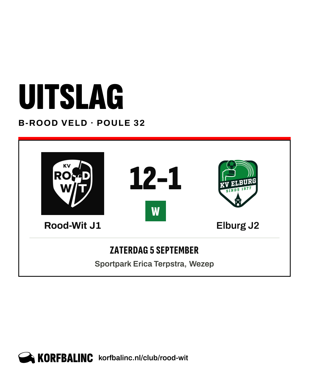 Rood-Wit J1 - Elburg J2
