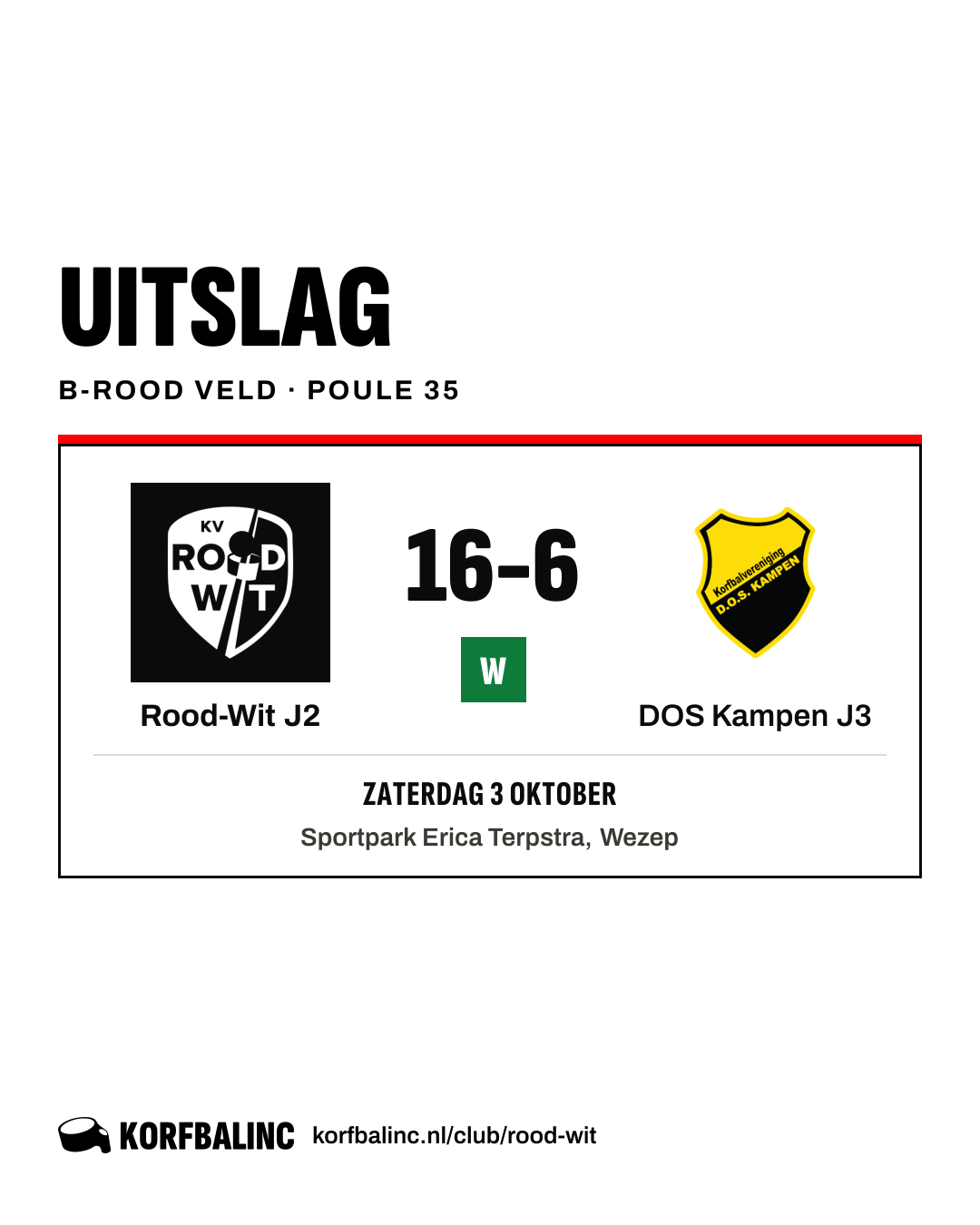 Rood-Wit J2 - DOS Kampen J3