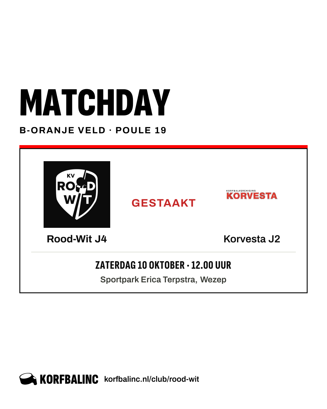 Rood-Wit J4 - Korvesta J2