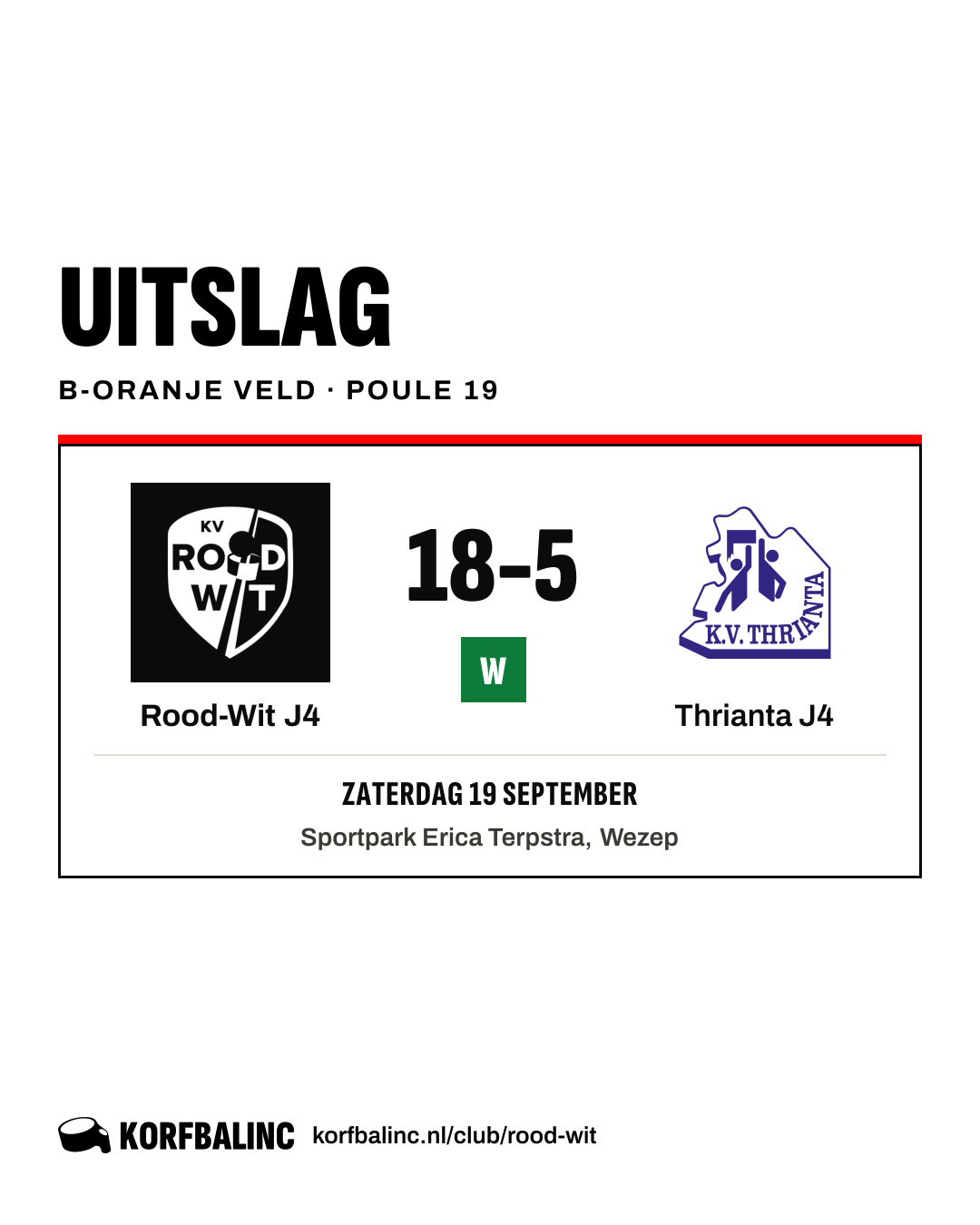 Rood-Wit J4 - Thrianta J4