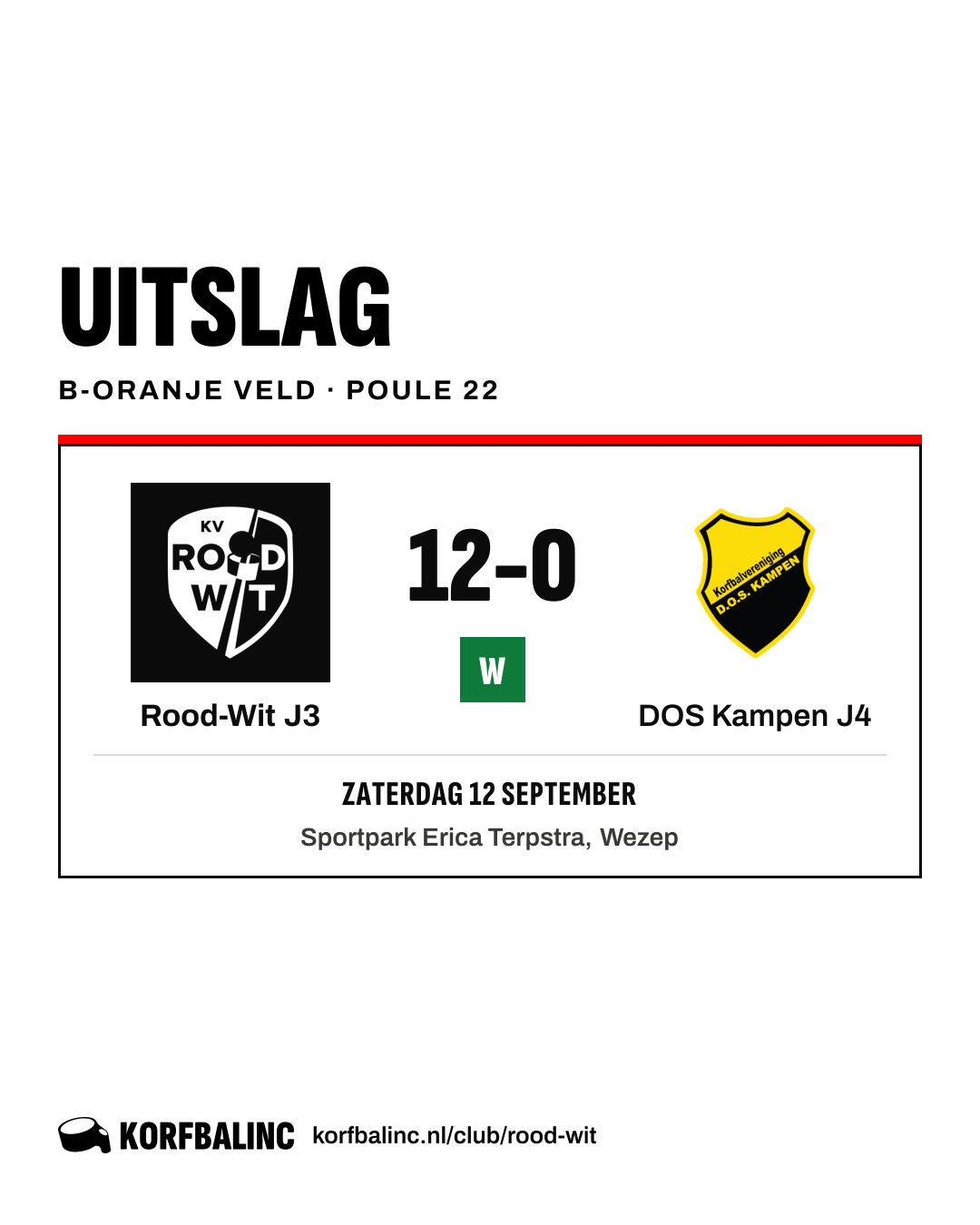 Rood-Wit J3 - DOS Kampen J4