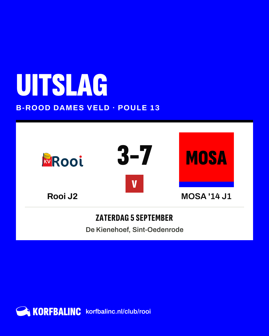 Rooi J2 - MOSA '14 J1