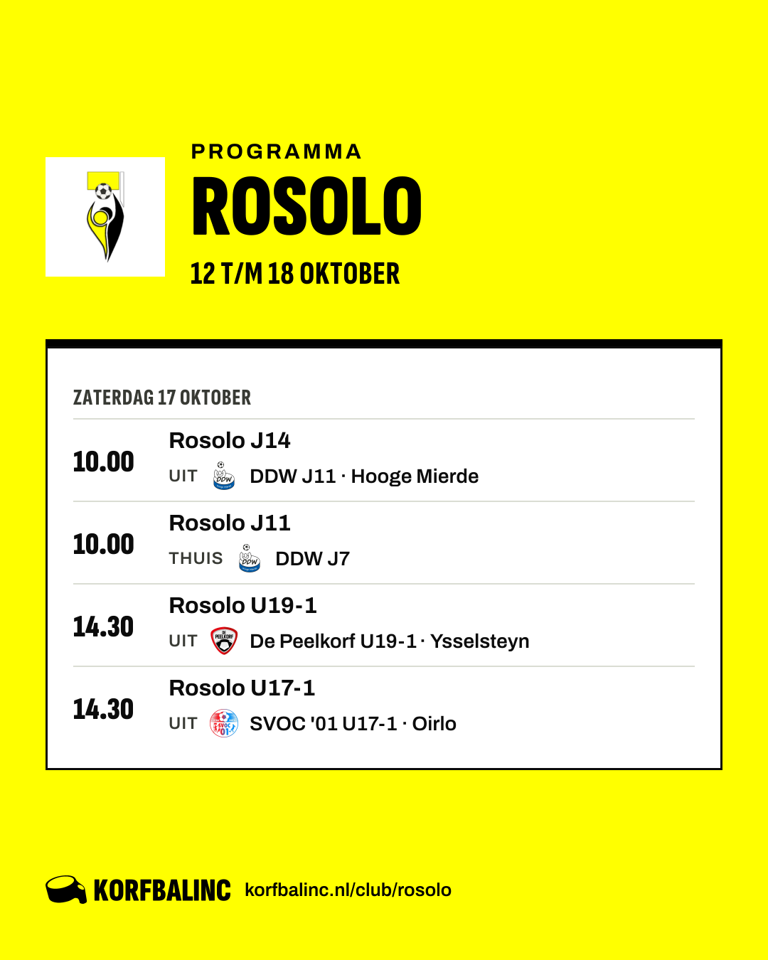 Uitslagen Rosolo