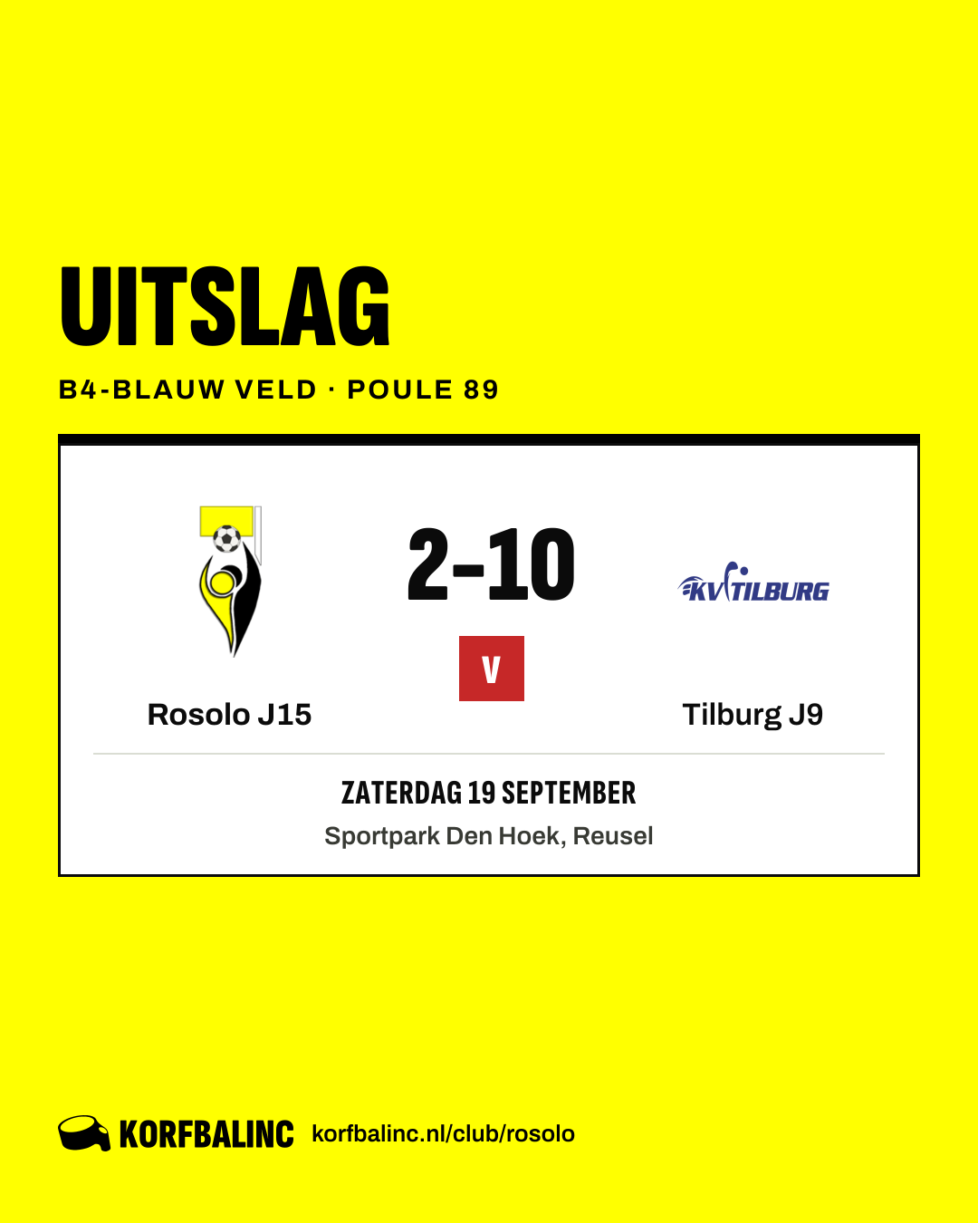 Rosolo J15 - Tilburg J9