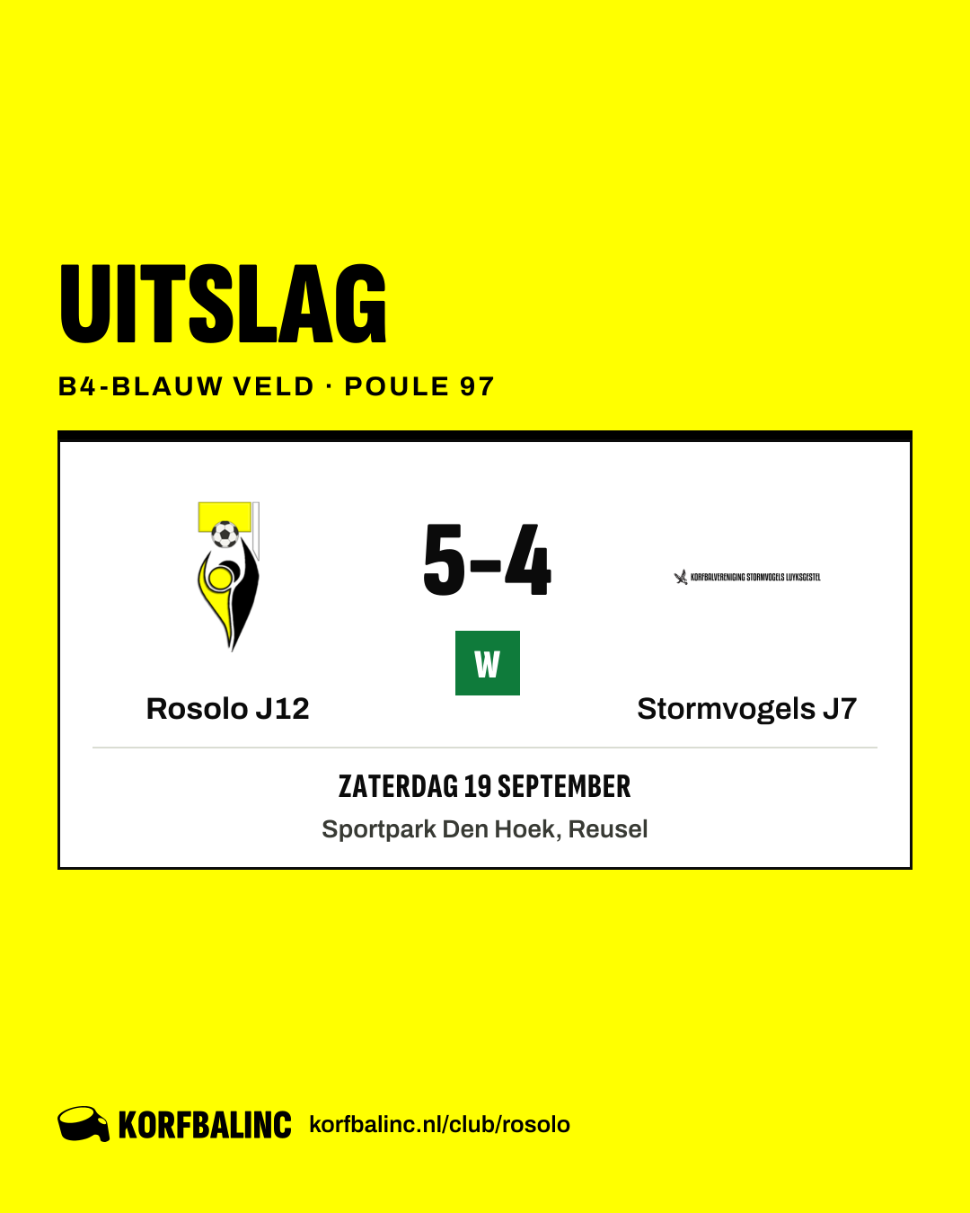 Rosolo J12 - Stormvogels J7