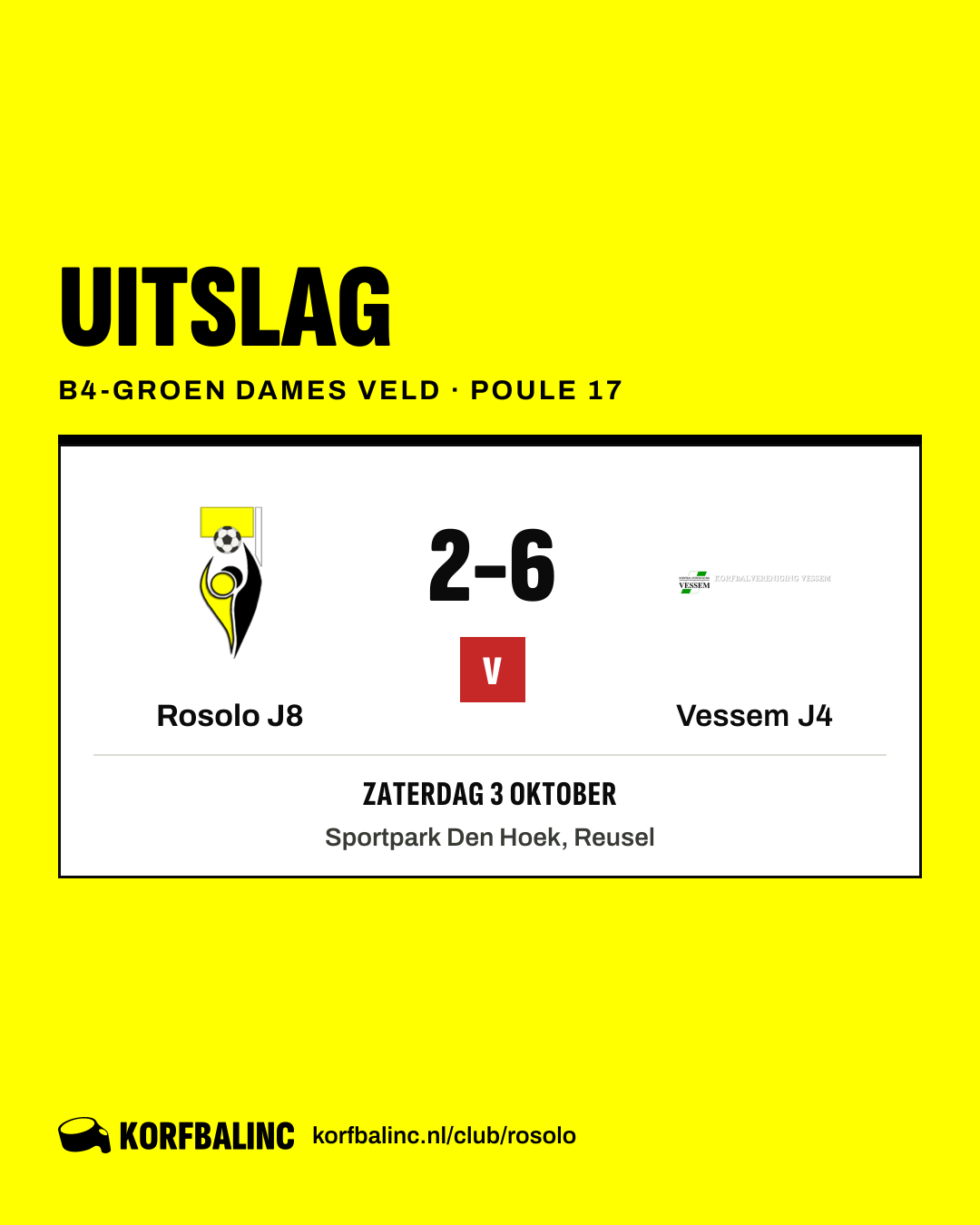 Rosolo J8 - Vessem J4