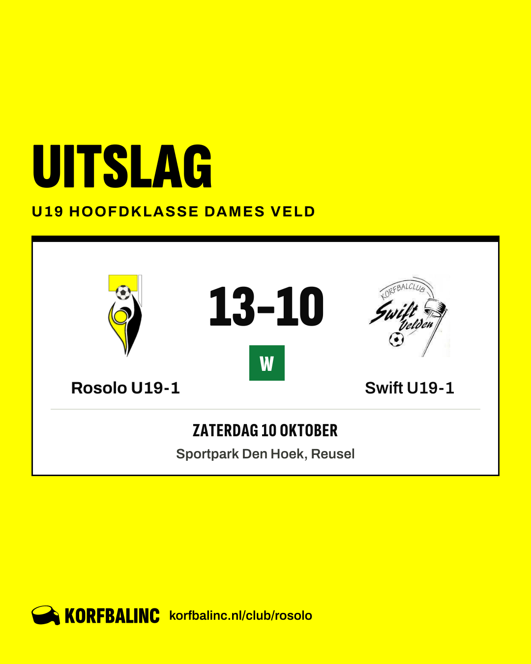 Rosolo U19-1 - Swift U19-1