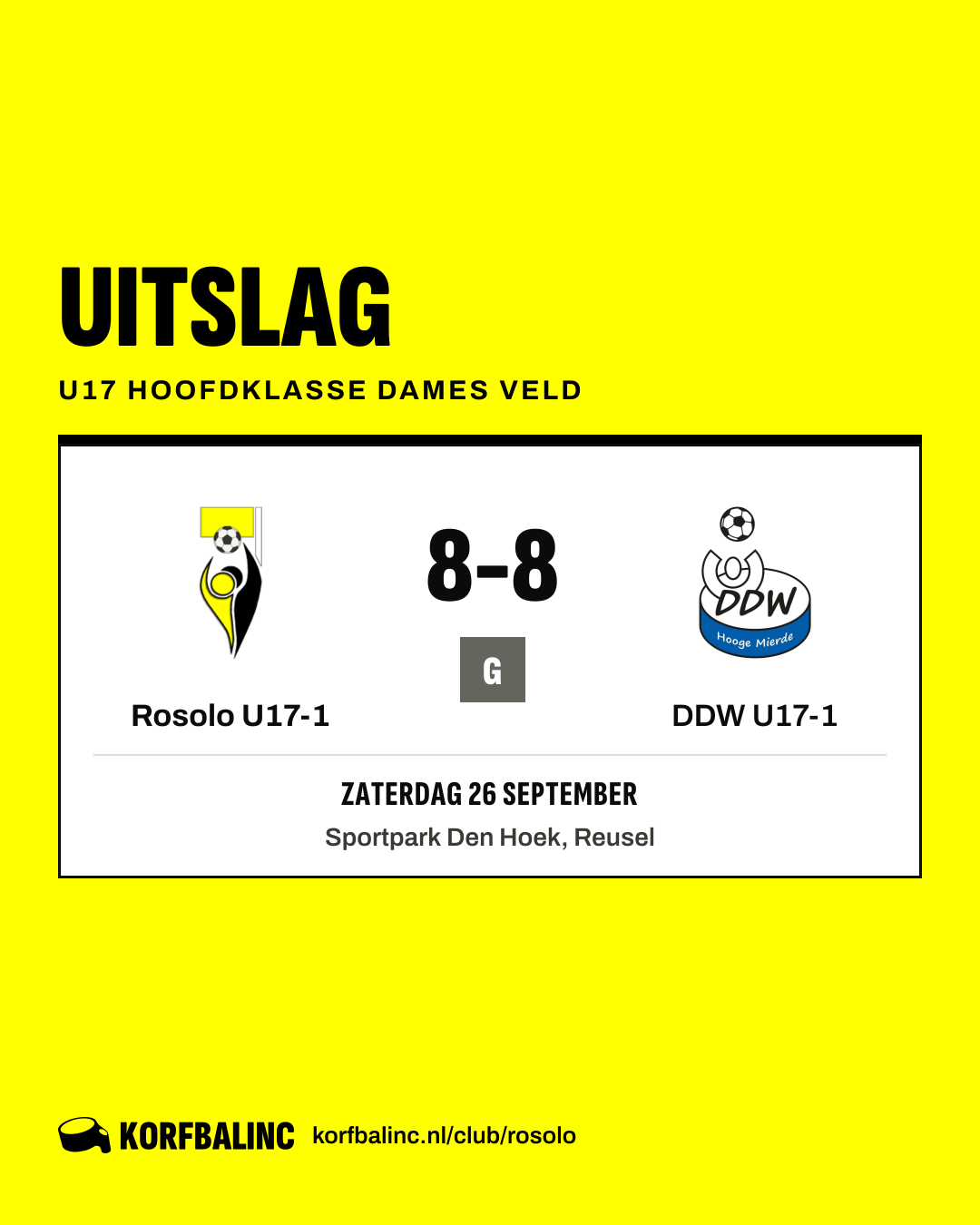Rosolo U17-1 - DDW U17-1