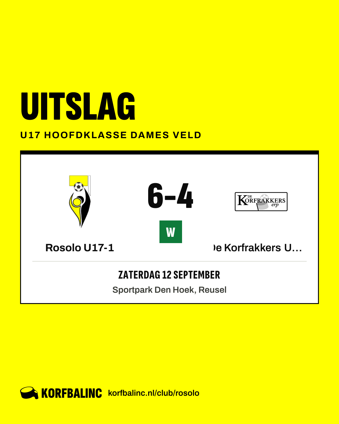 Rosolo U17-1 - De Korfrakkers U17-1
