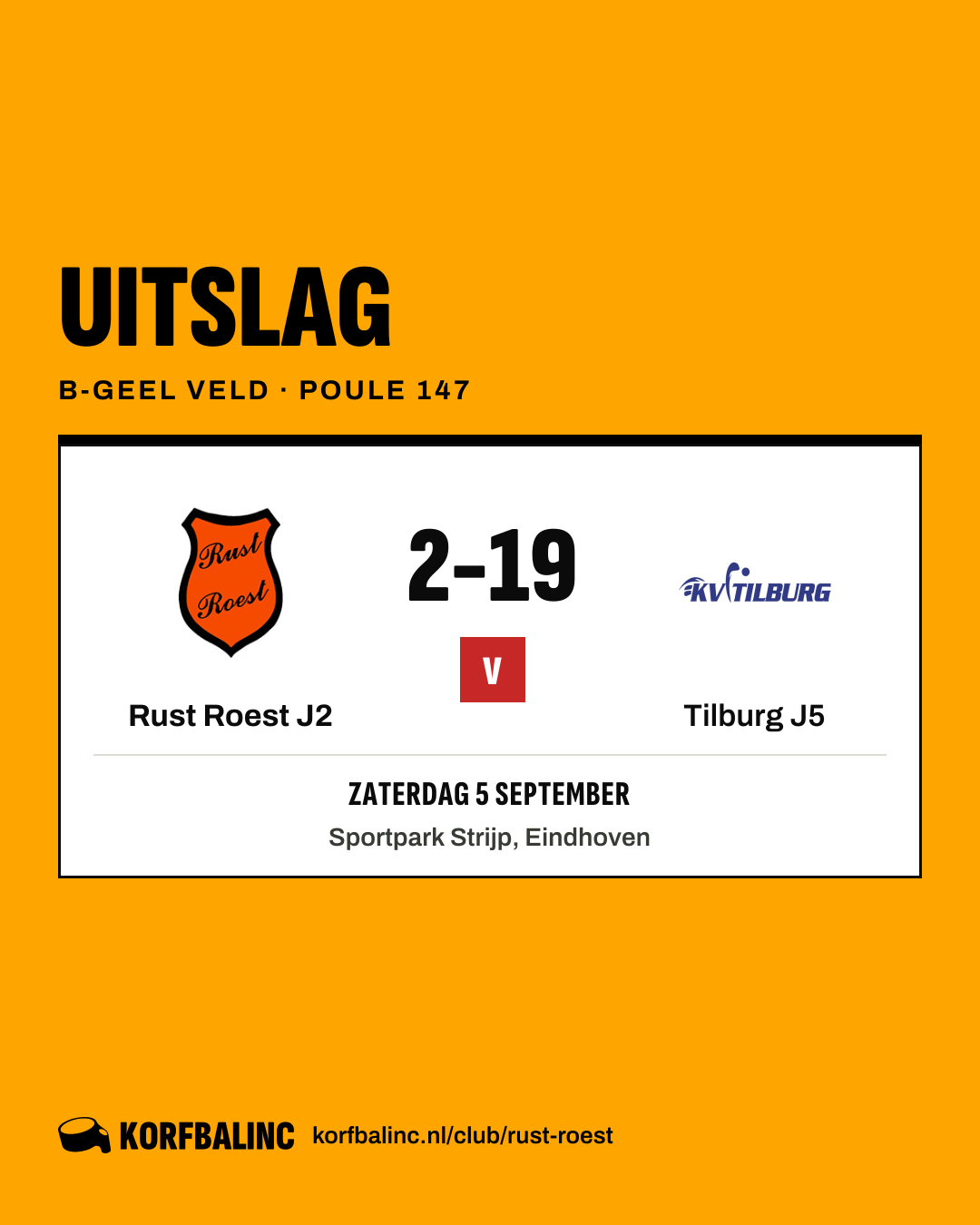 Rust Roest J2 - Tilburg J5