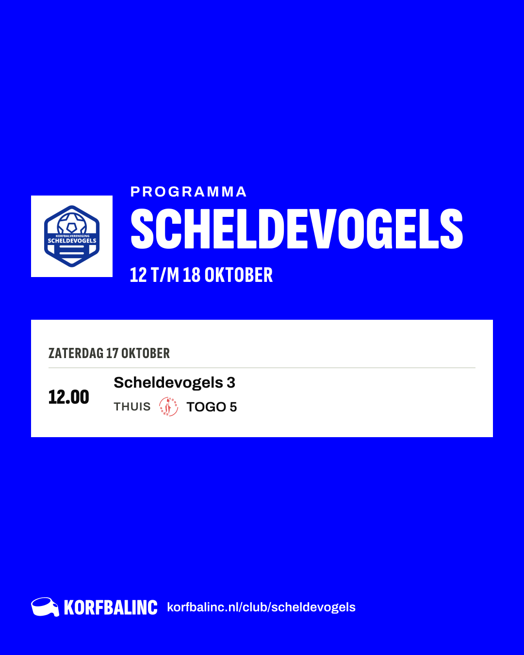 Uitslagen Scheldevogels, beeld 1 van 2