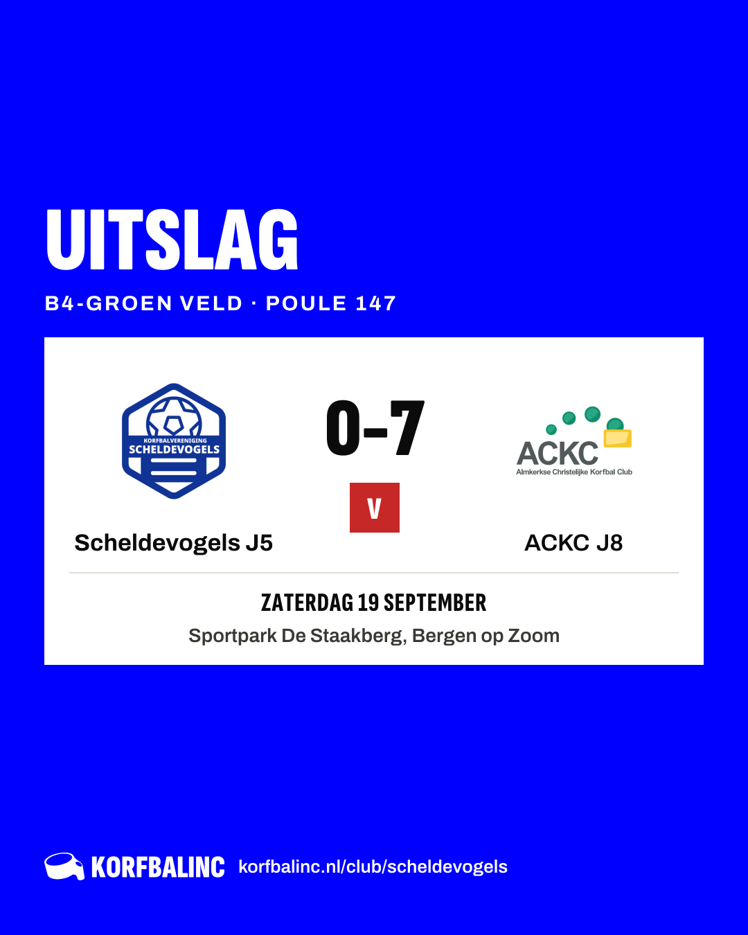 Scheldevogels J5 - ACKC J8