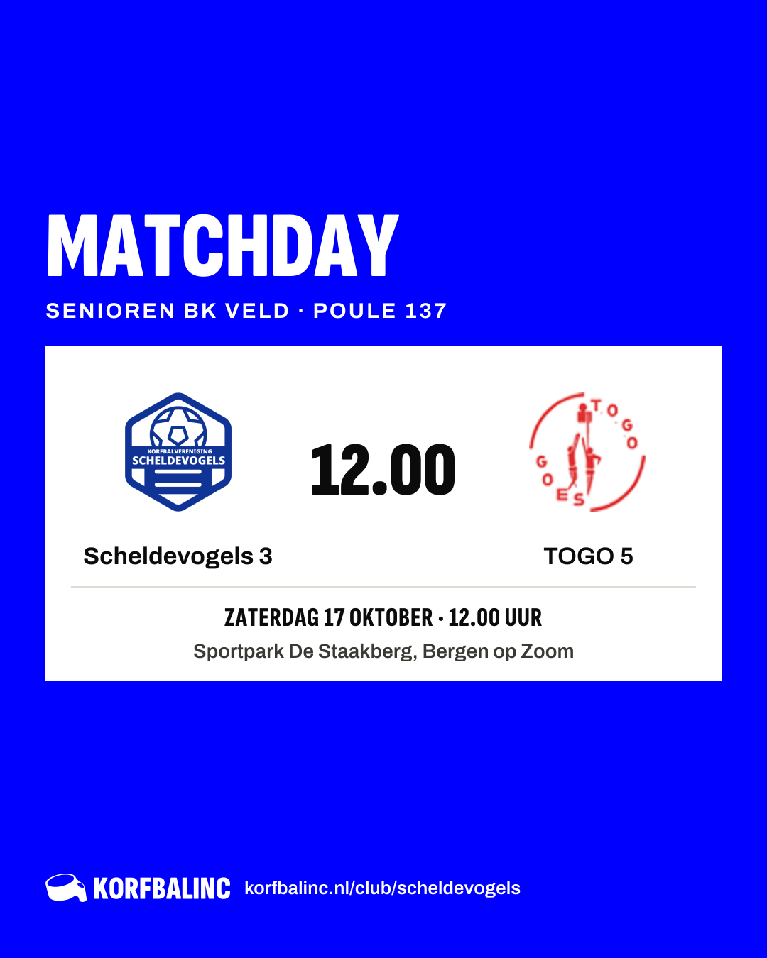 Scheldevogels 3 - TOGO 5