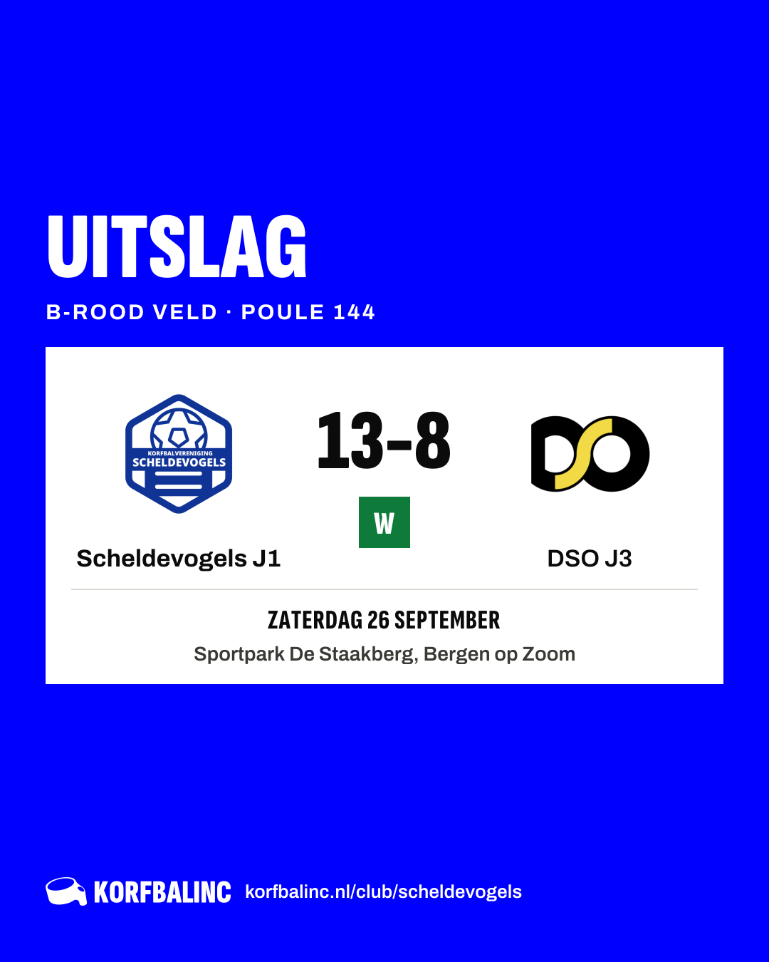 Scheldevogels J1 - DSO J3