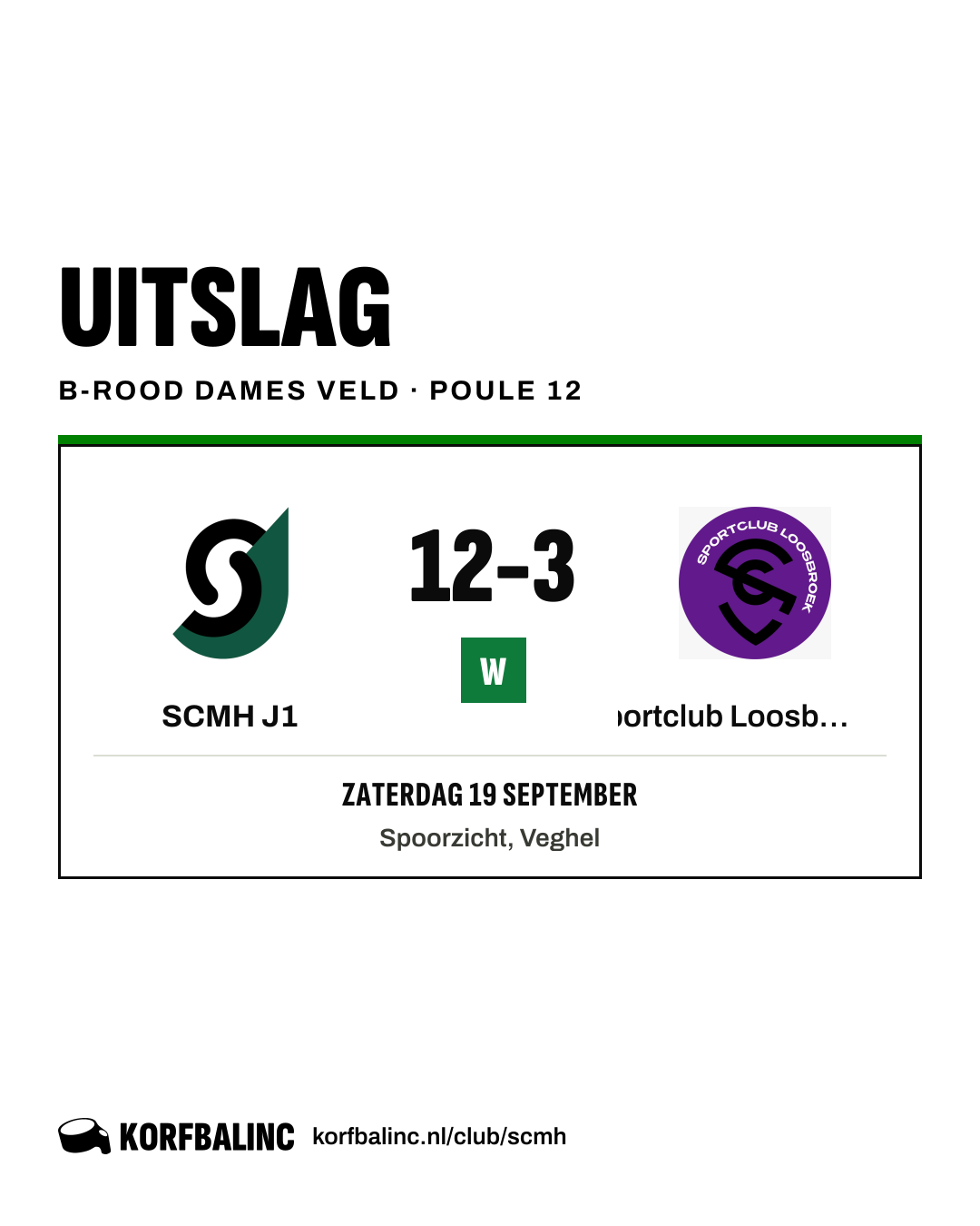 SCMH J1 - Sportclub Loosbroek J3