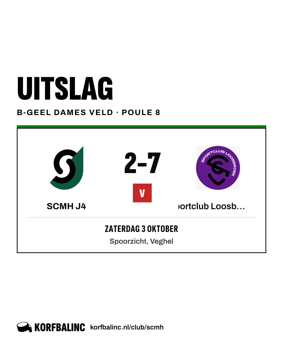 SCMH J4 - Sportclub Loosbroek J5