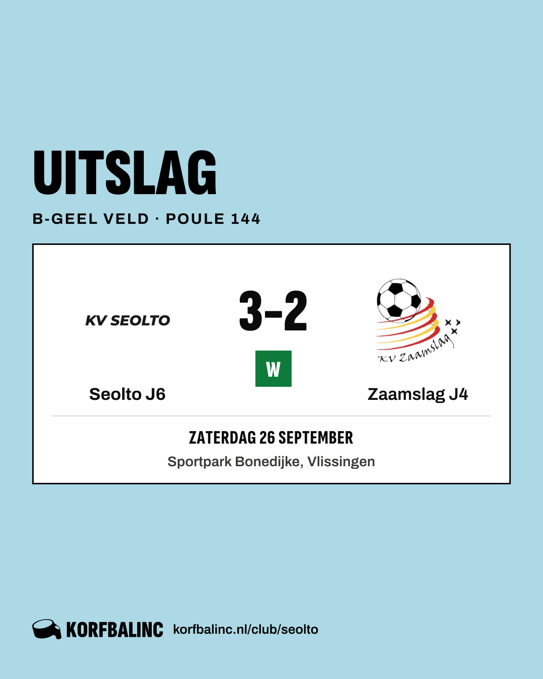 Seolto J6 - Zaamslag J4