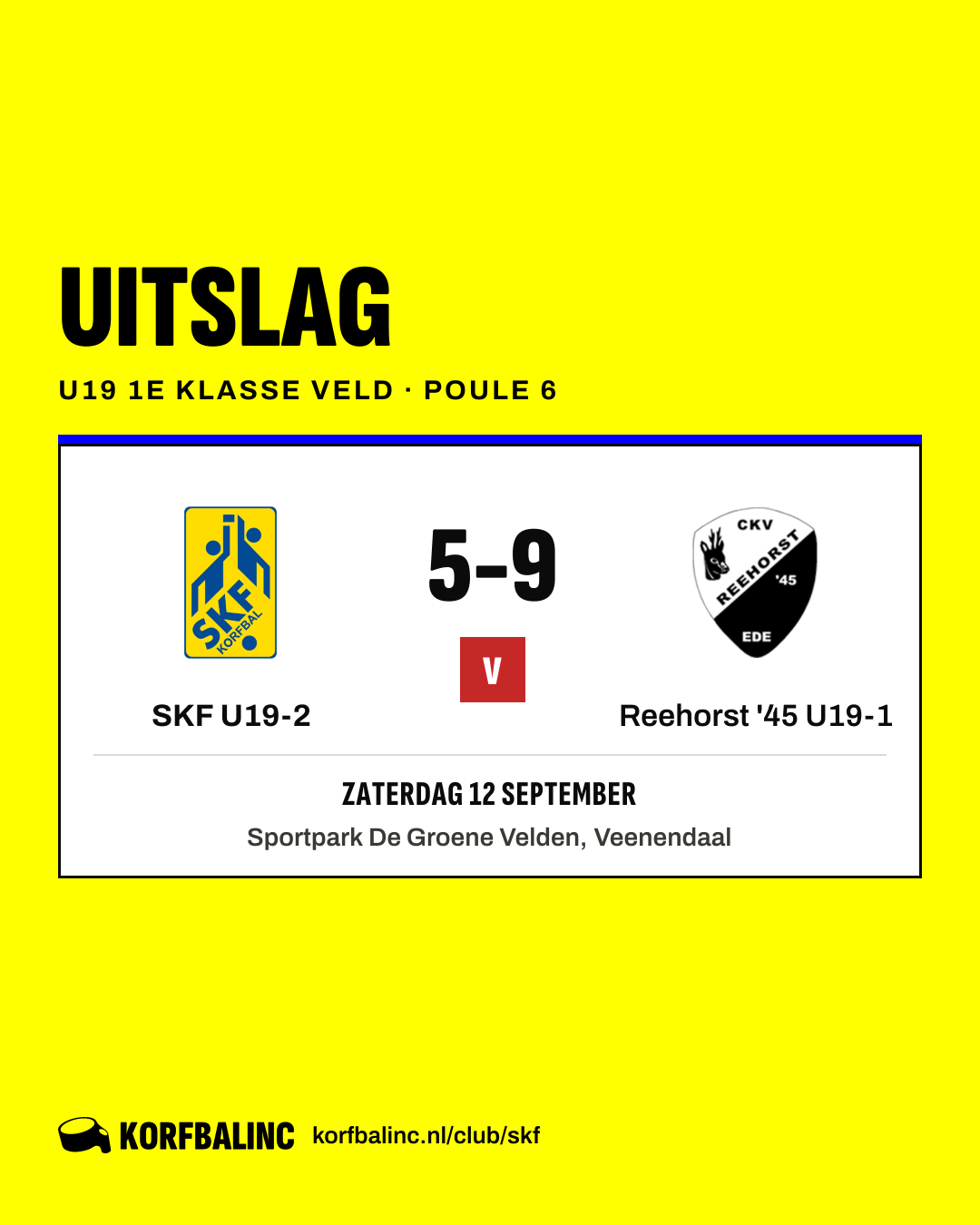 SKF U19-2 - Reehorst '45 U19-1
