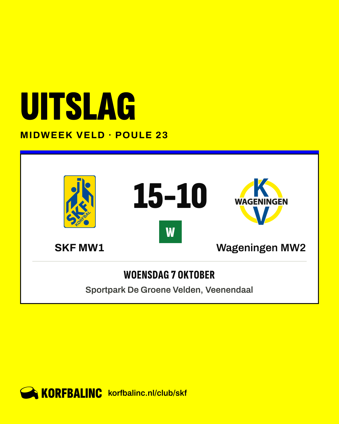 SKF MW1 - Wageningen MW2