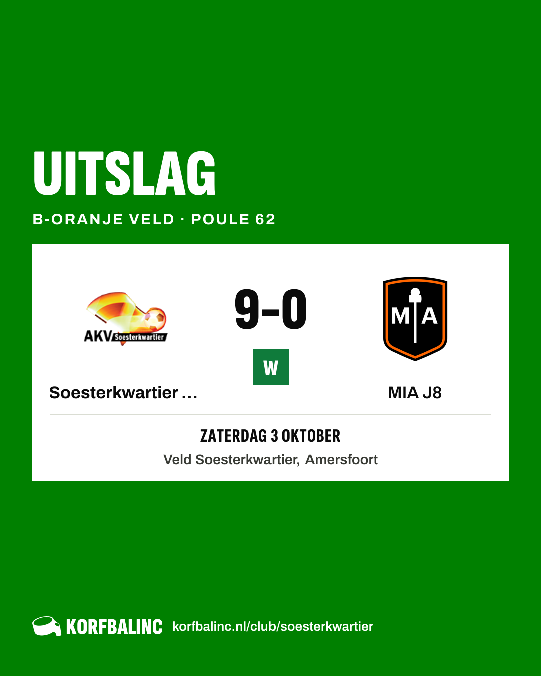 Soesterkwartier J1 - MIA J8