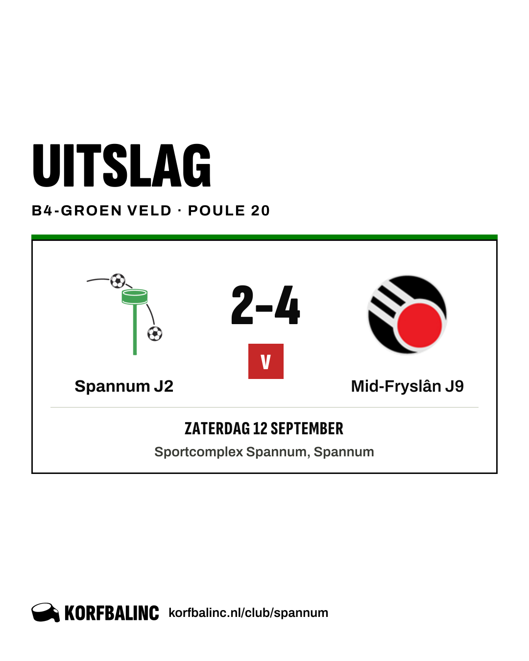 Spannum J2 - Mid-Fryslân J9