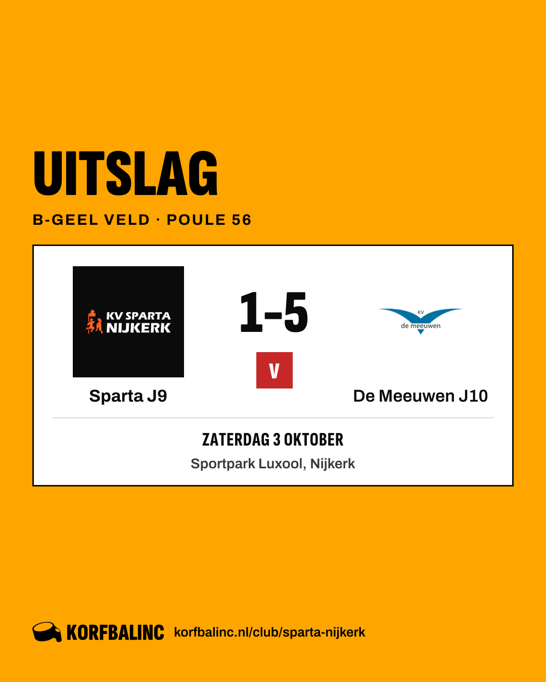 Sparta J9 - De Meeuwen J10
