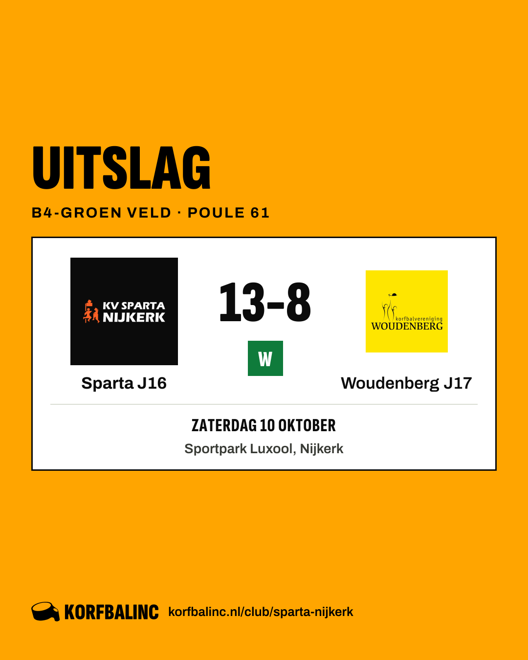 Sparta J16 - Woudenberg J17
