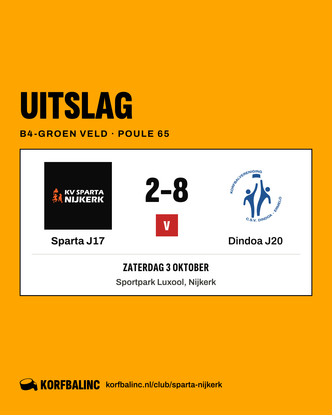 Sparta J17 - Dindoa J20