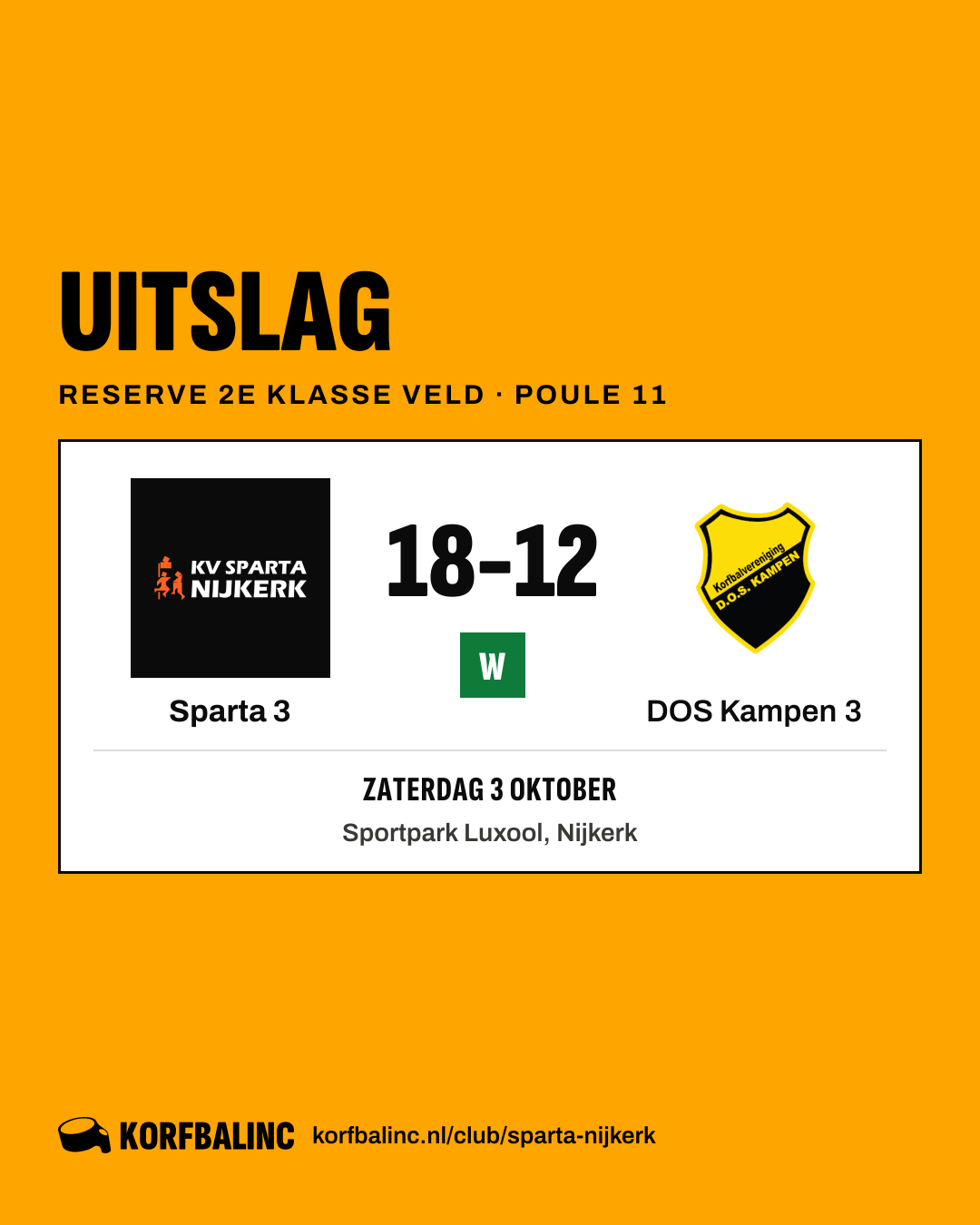 Sparta 3 - DOS Kampen 3