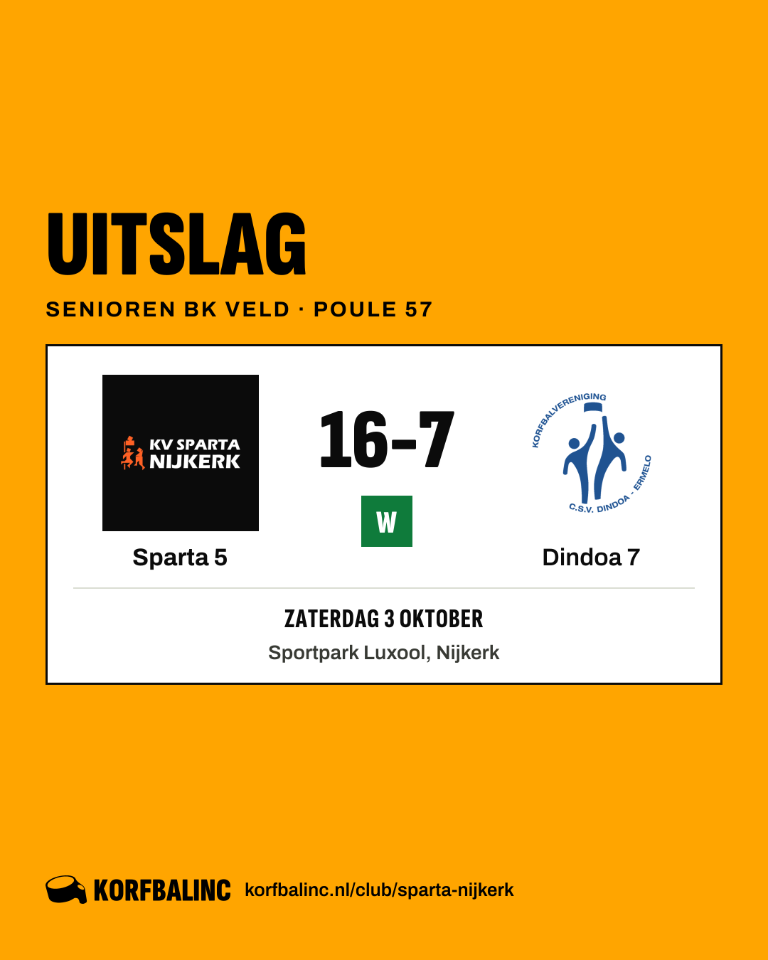 Sparta 5 - Dindoa 7