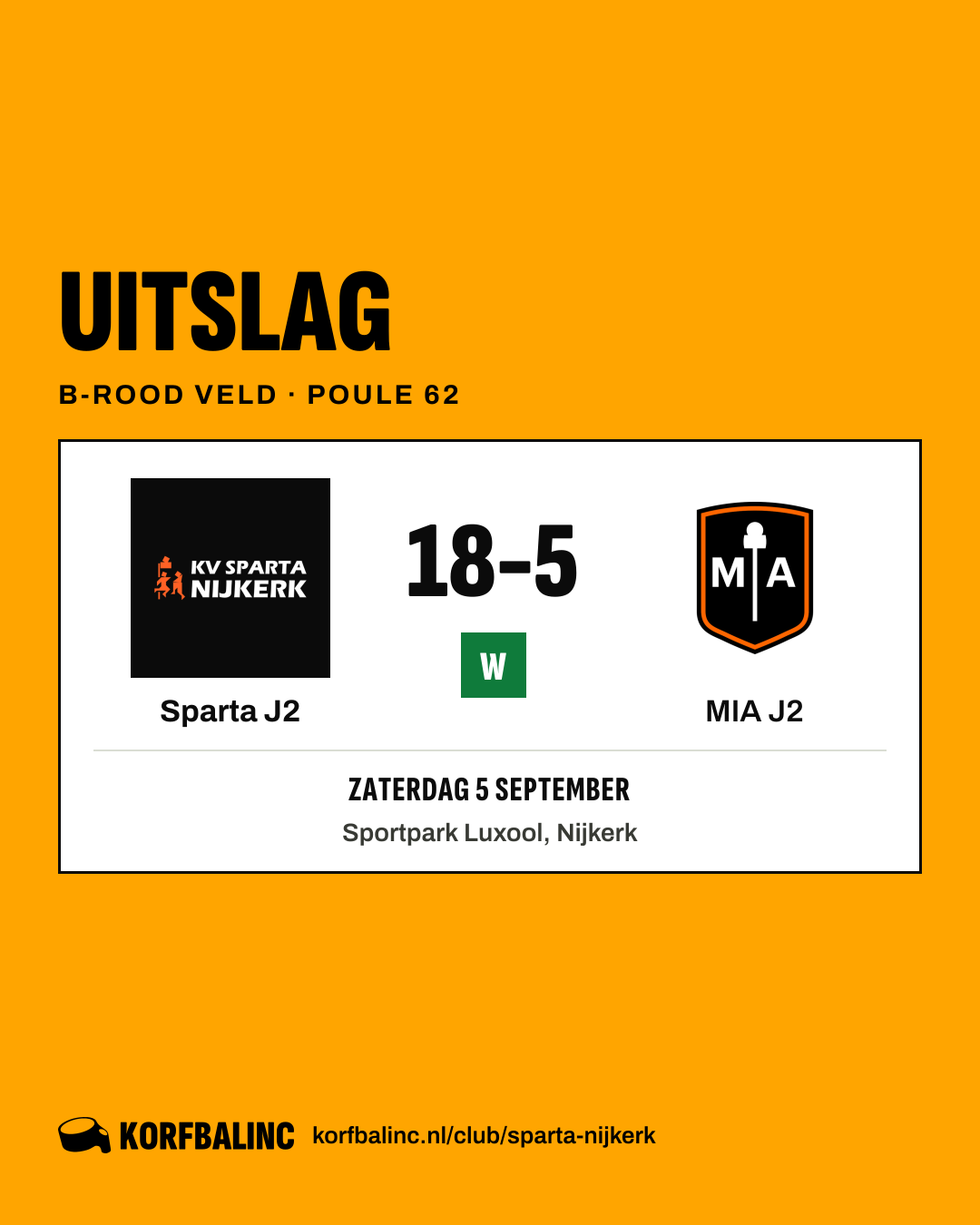 Sparta J2 - MIA J2