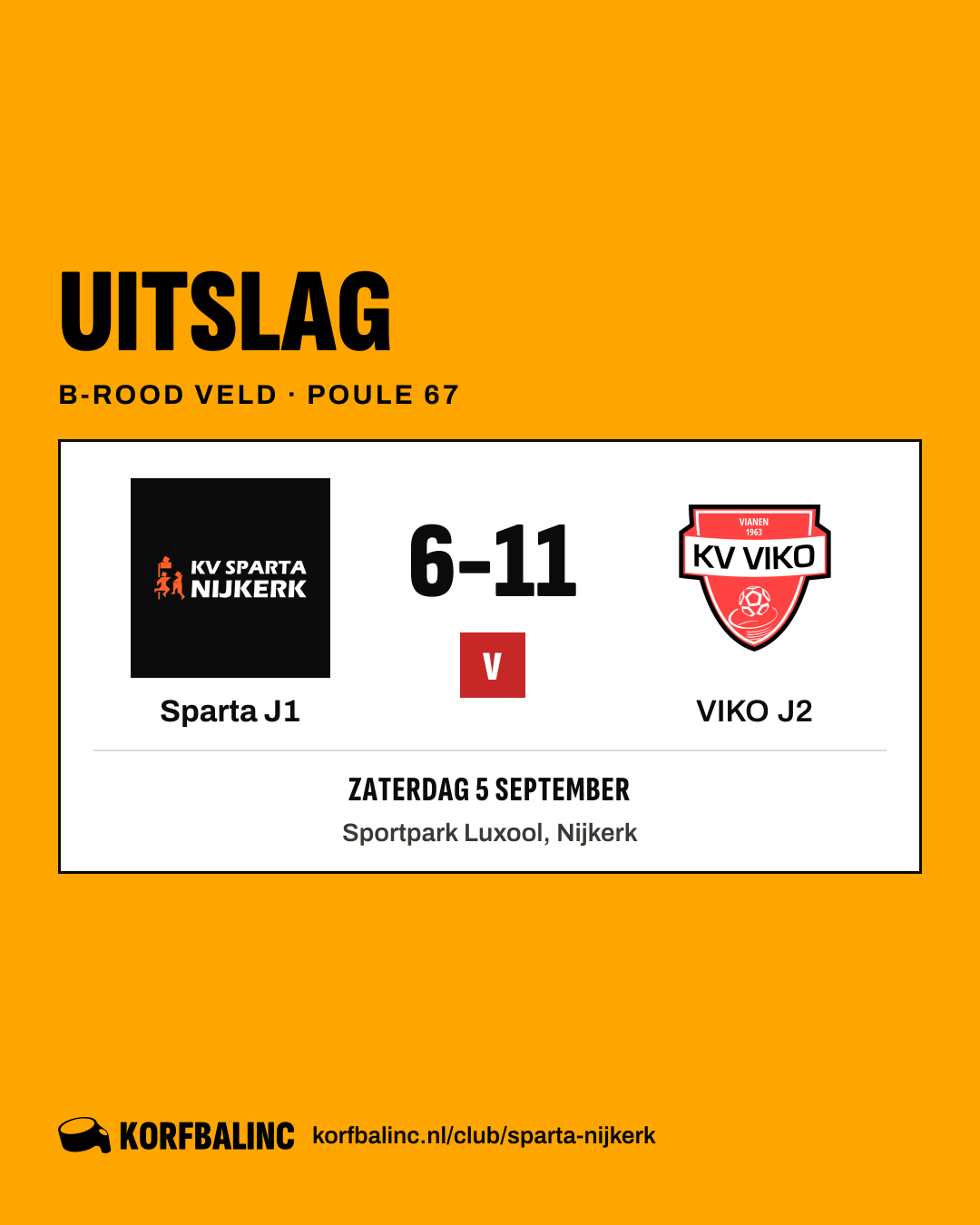 Sparta J1 - VIKO J2
