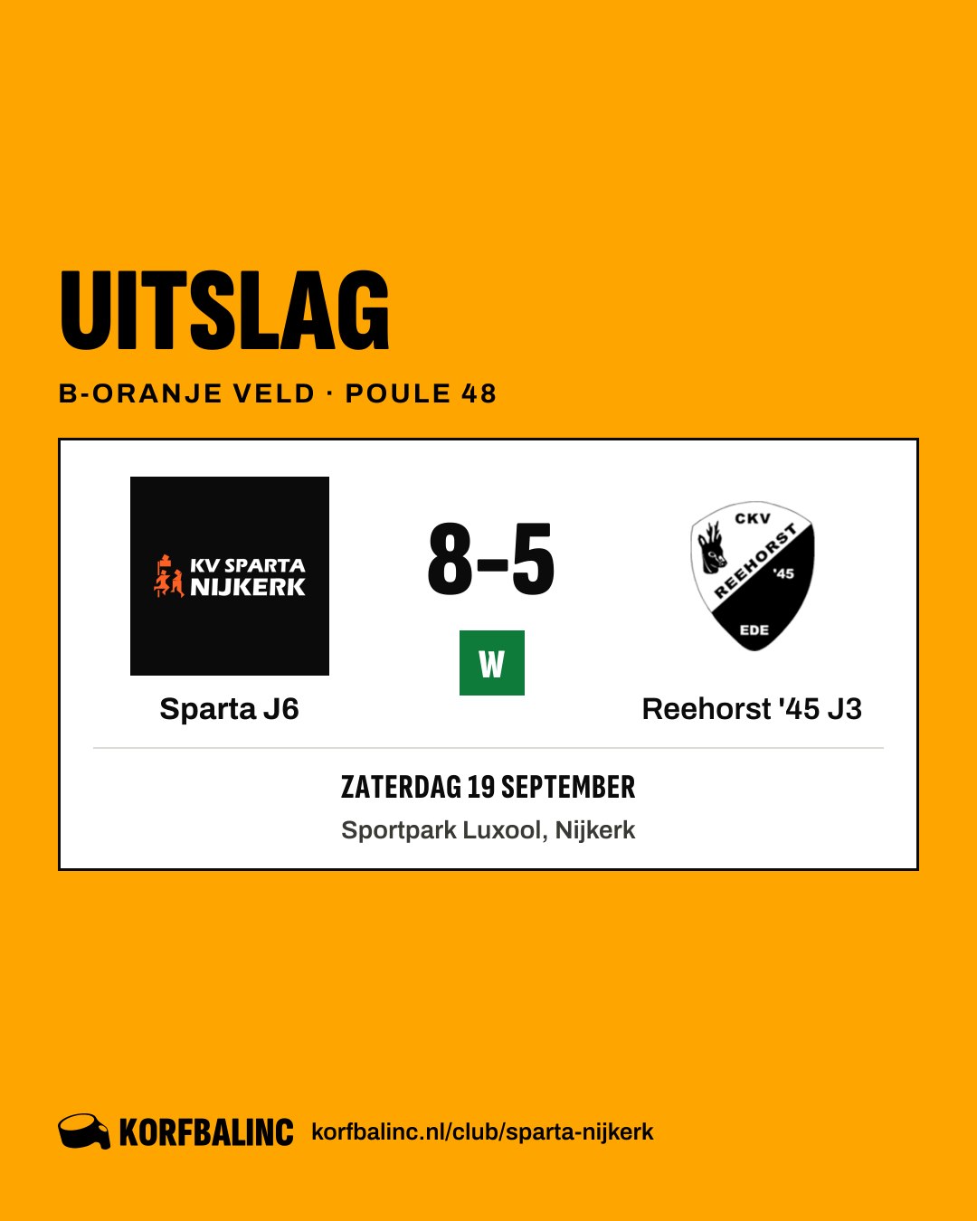 Sparta J6 - Reehorst '45 J3