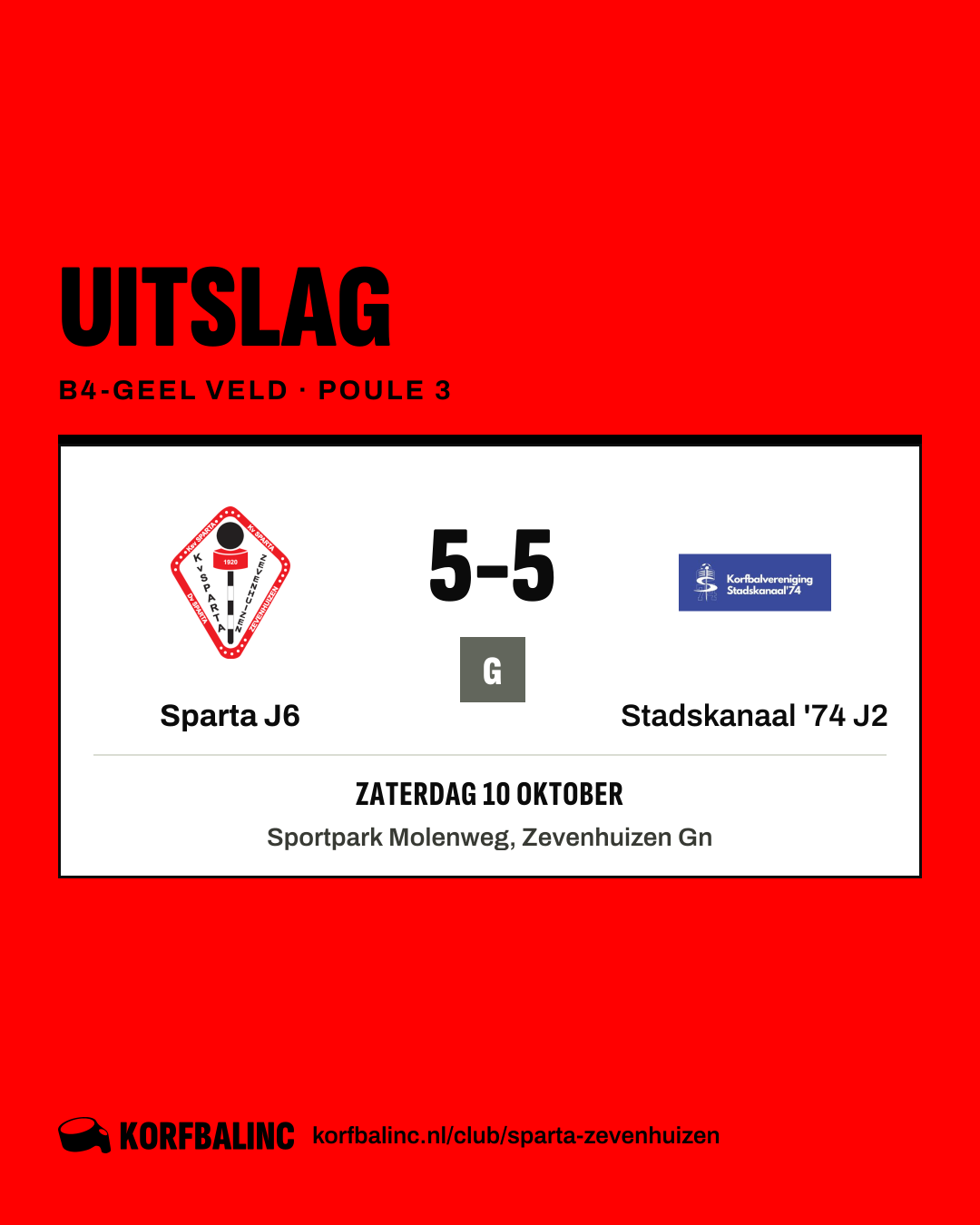 Sparta J6 - Stadskanaal '74 J2