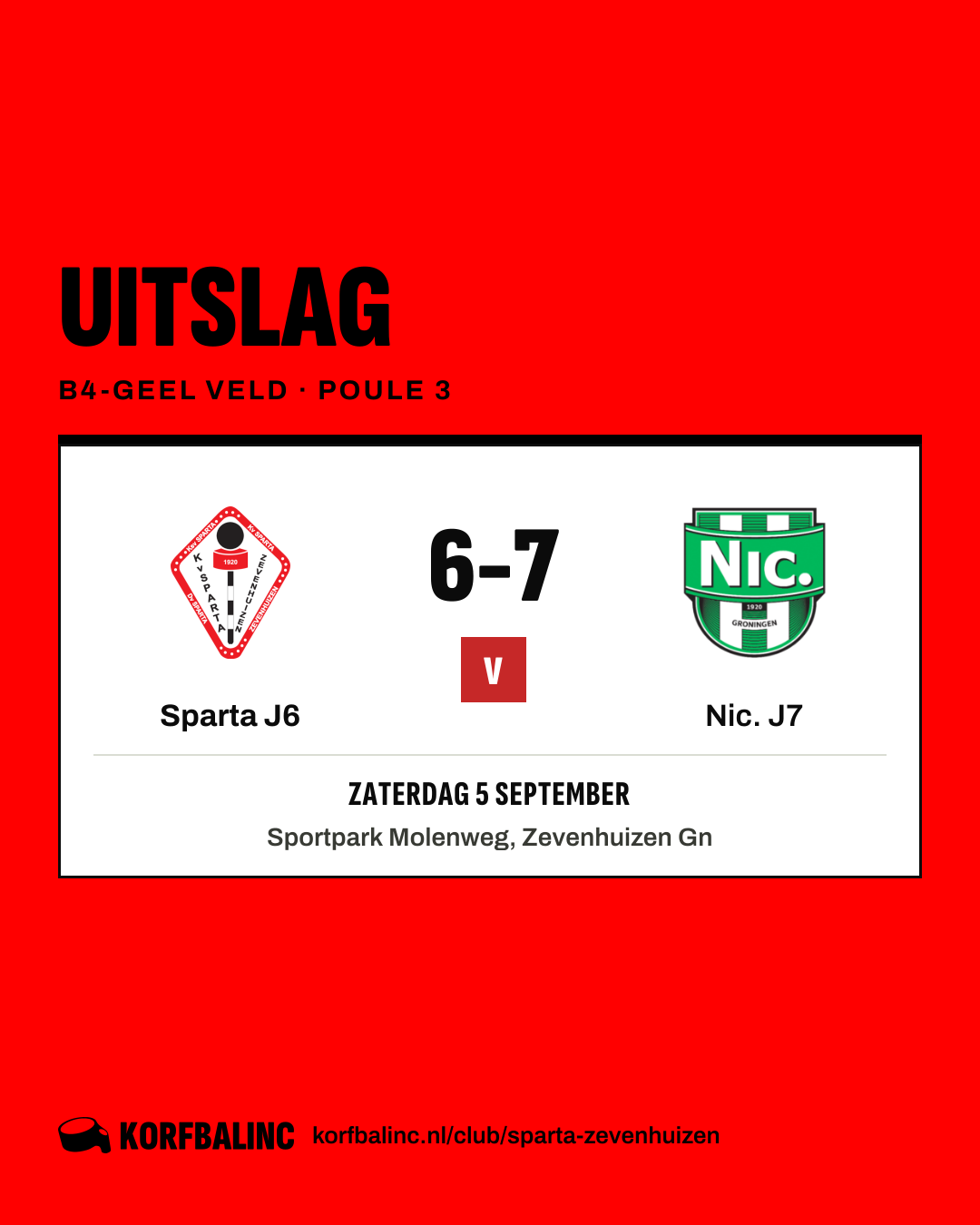 Sparta J6 - Nic. J7