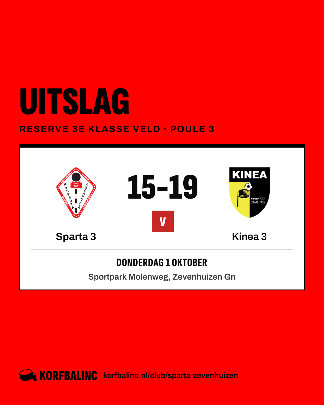 Sparta 3 - Kinea 3