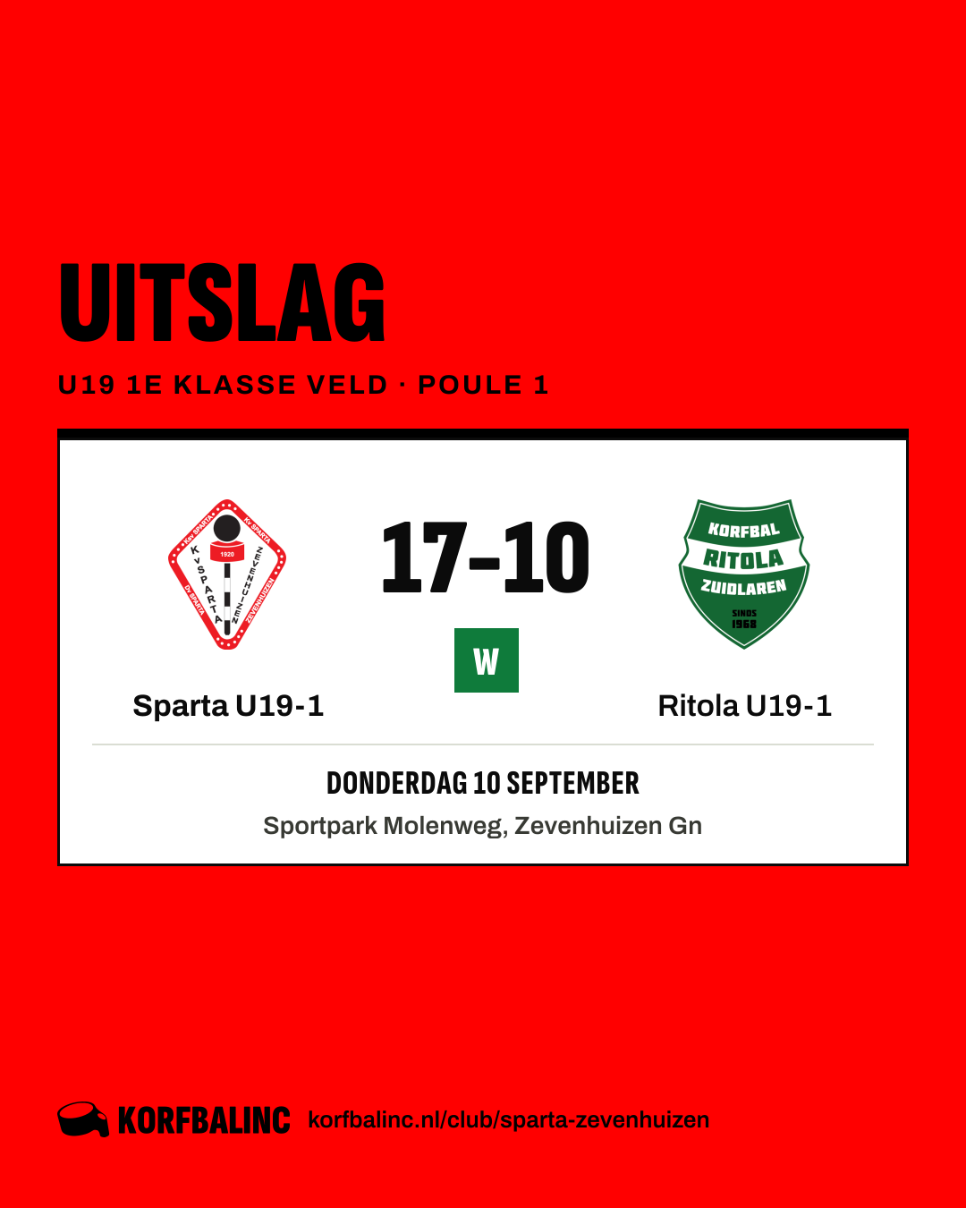 Sparta U19-1 - Ritola U19-1