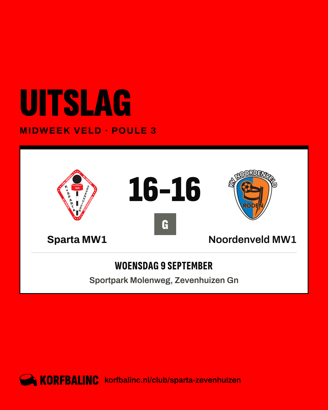 Sparta MW1 - Noordenveld MW1