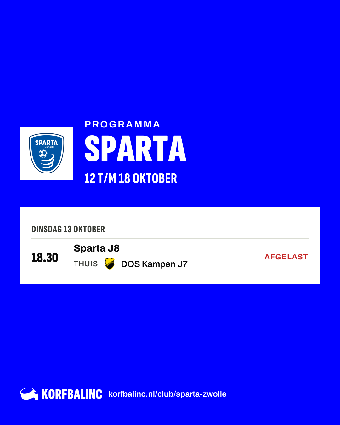 Uitslagen Sparta